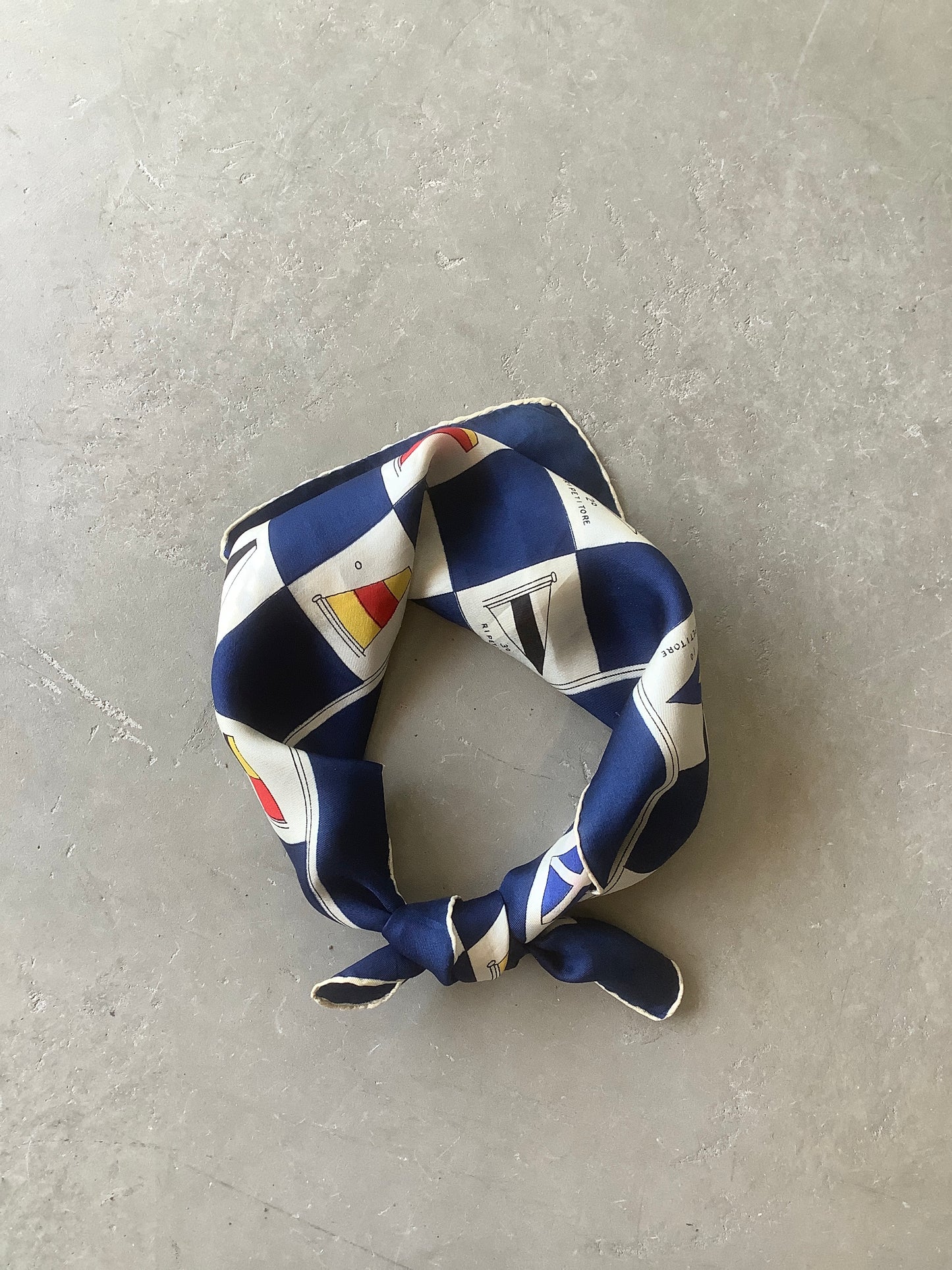 Nautical flag silk scarf