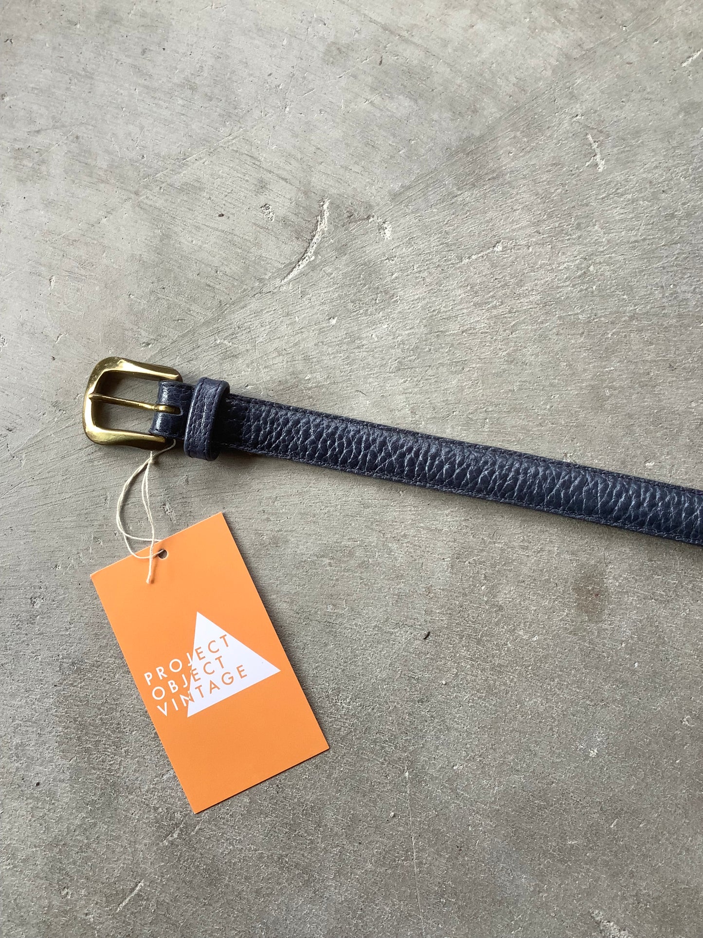 Blue leather Longchamp belt