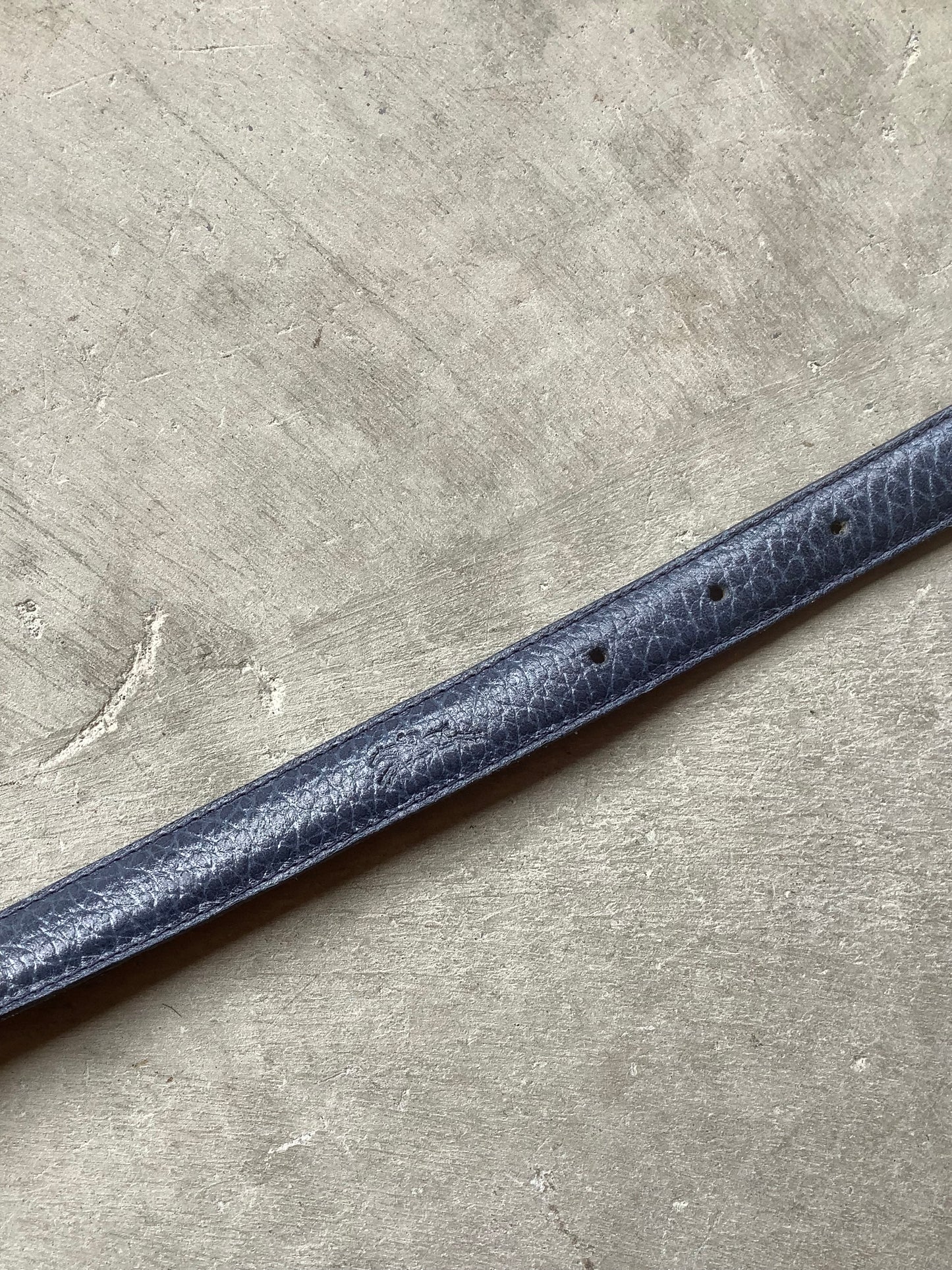 Blue leather Longchamp belt