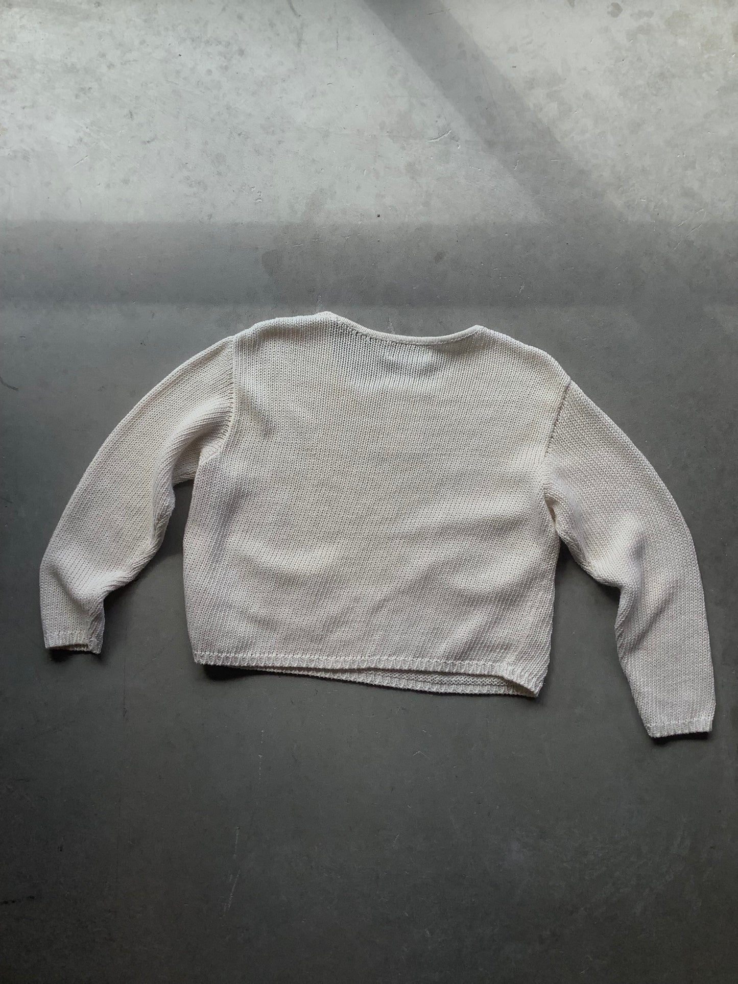 Cream knit boxy sweater