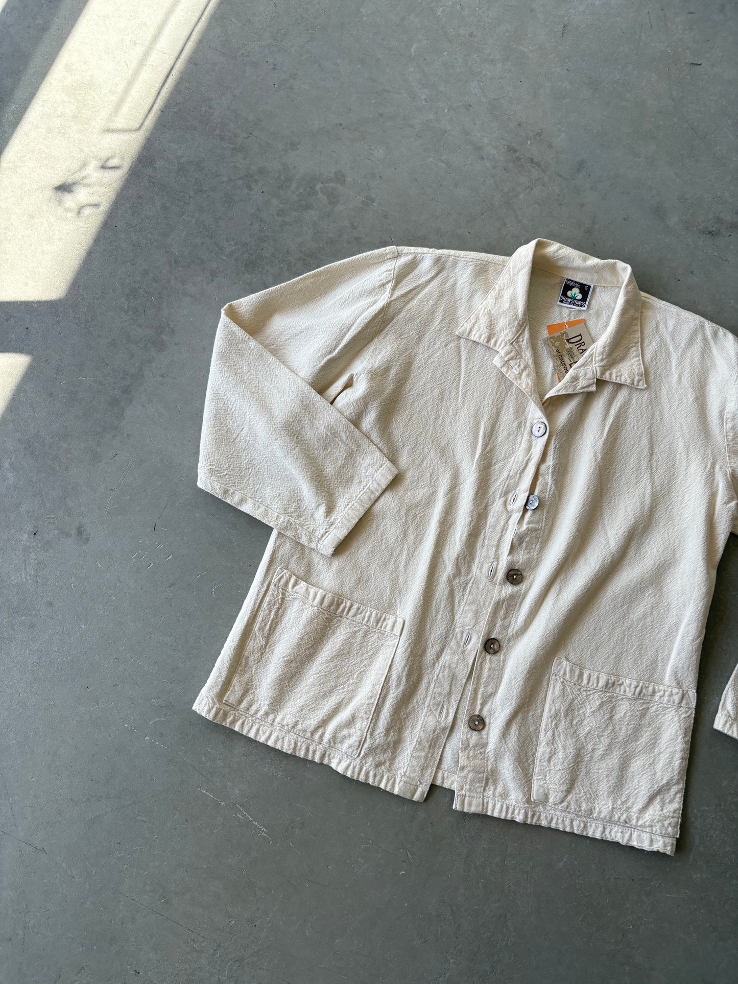 Cream cotton chore jacket