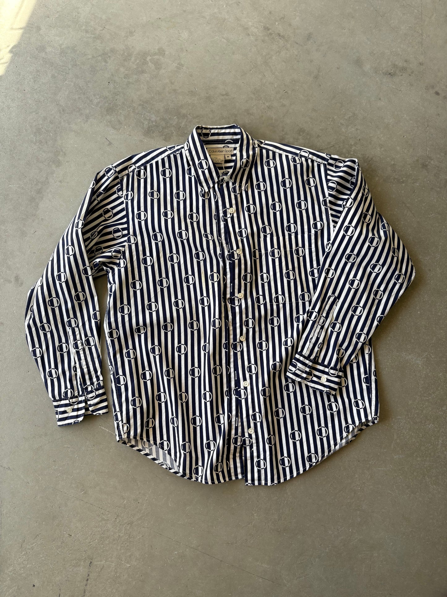 Striped CK button-down shirt