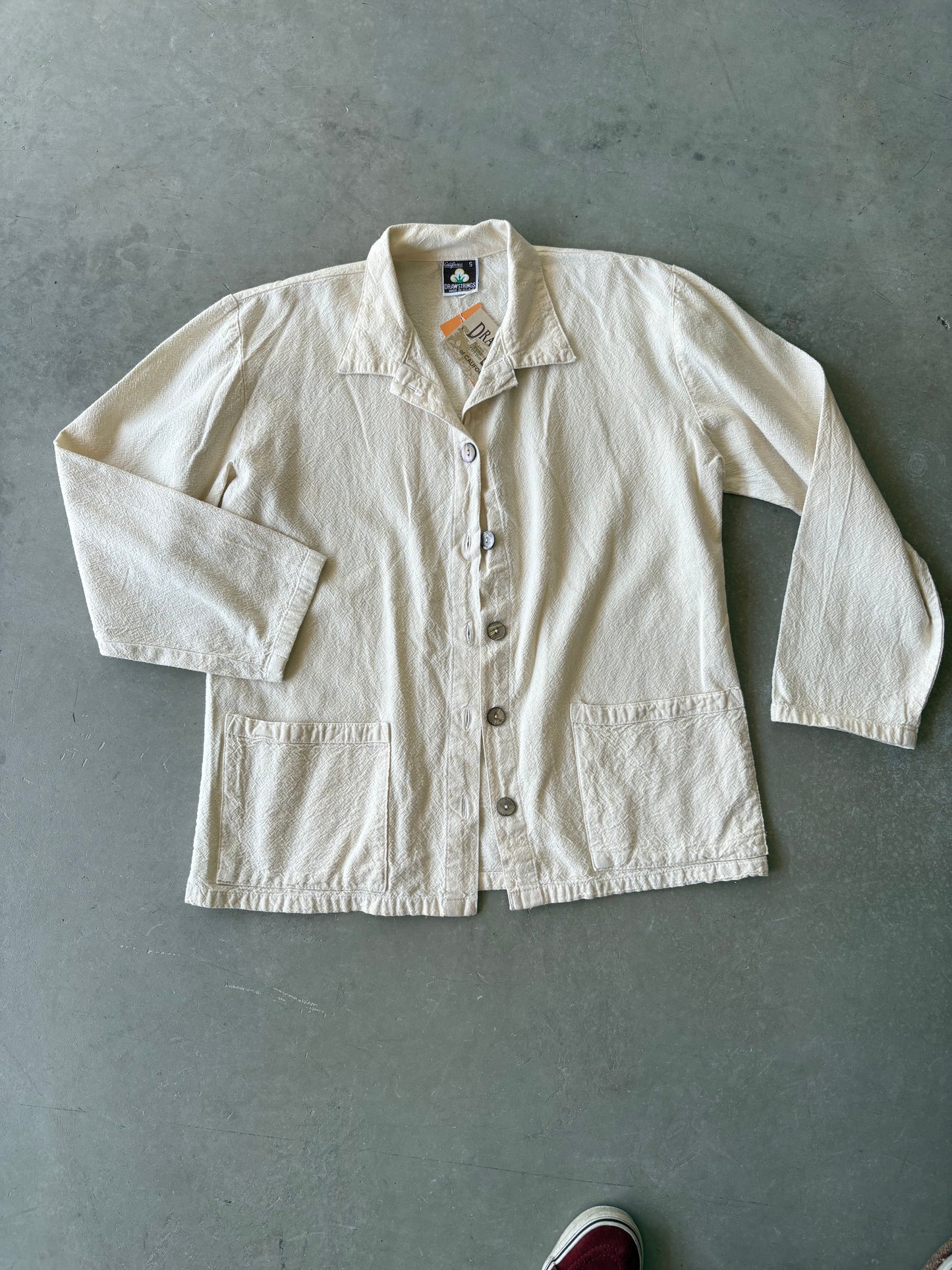 Cream cotton chore jacket