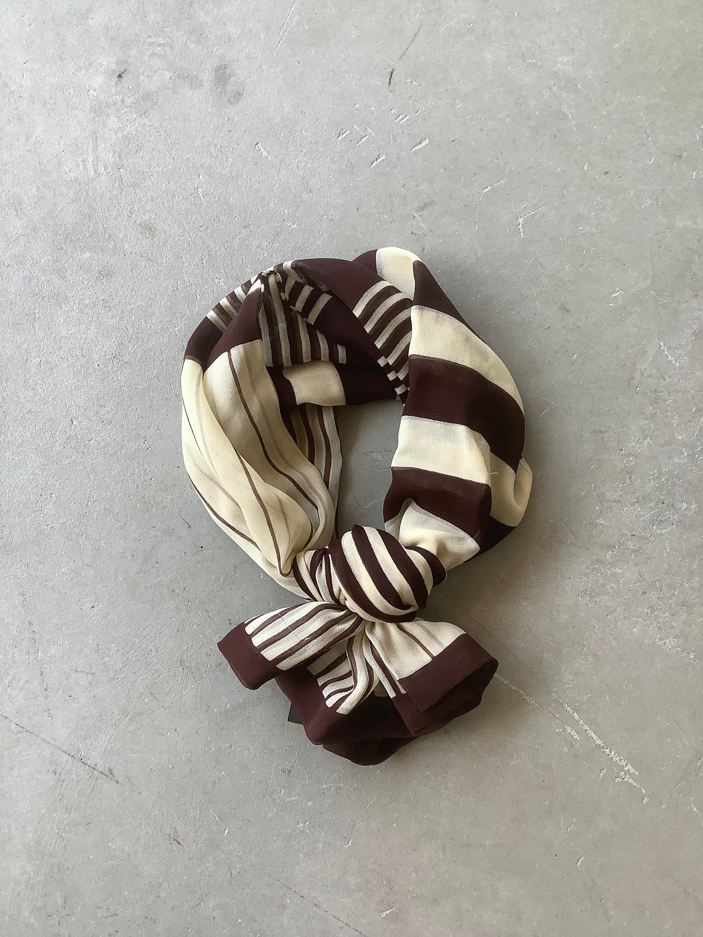 Chocolate silk long scarf