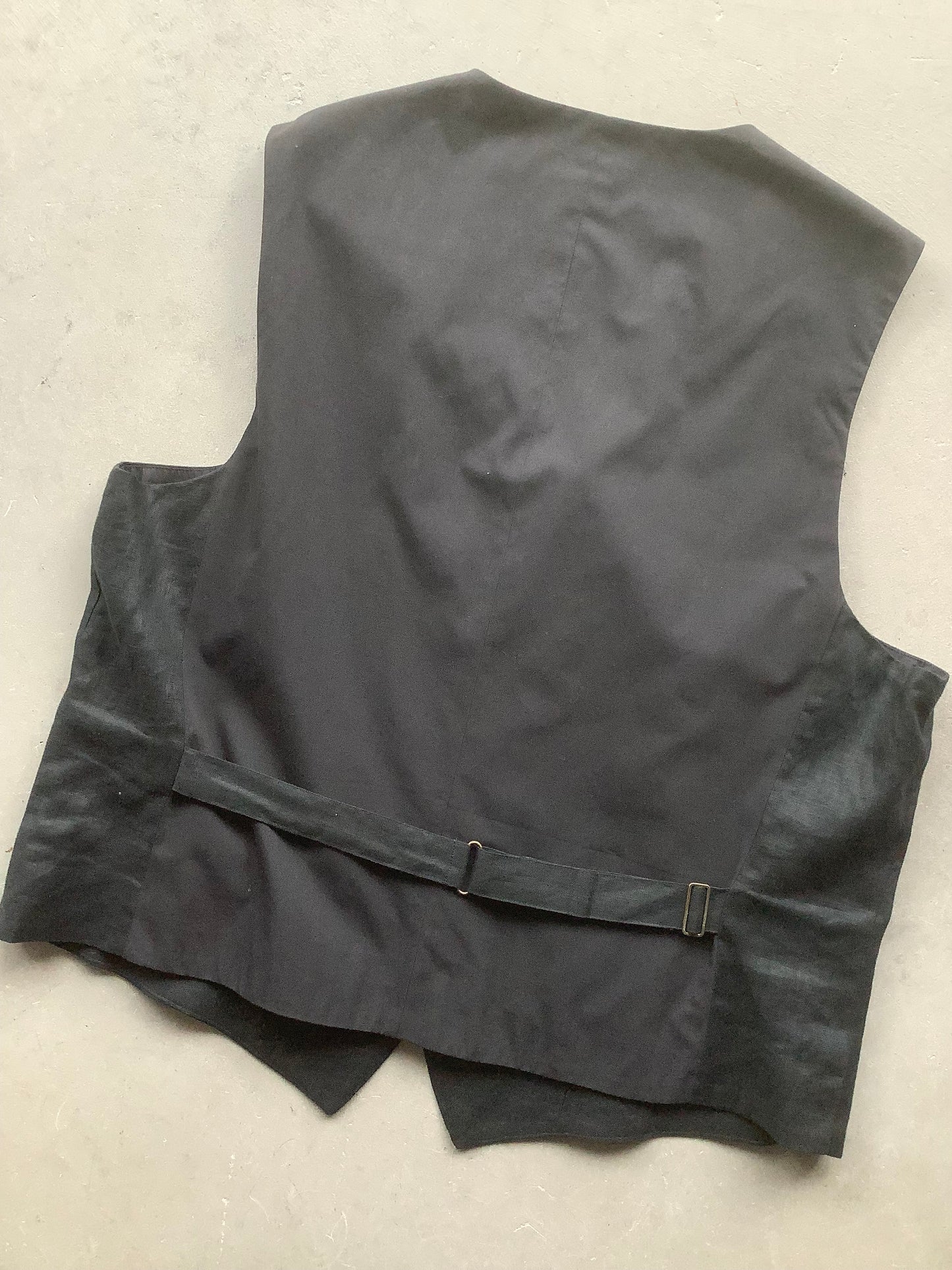 Black linen waistcoat vest