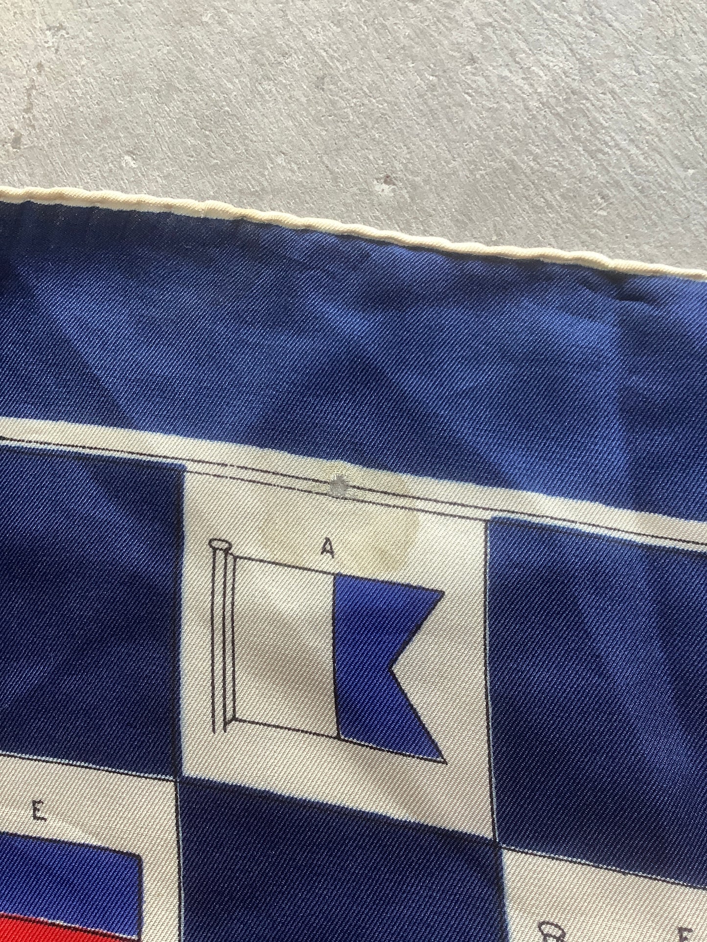 Nautical flag silk scarf