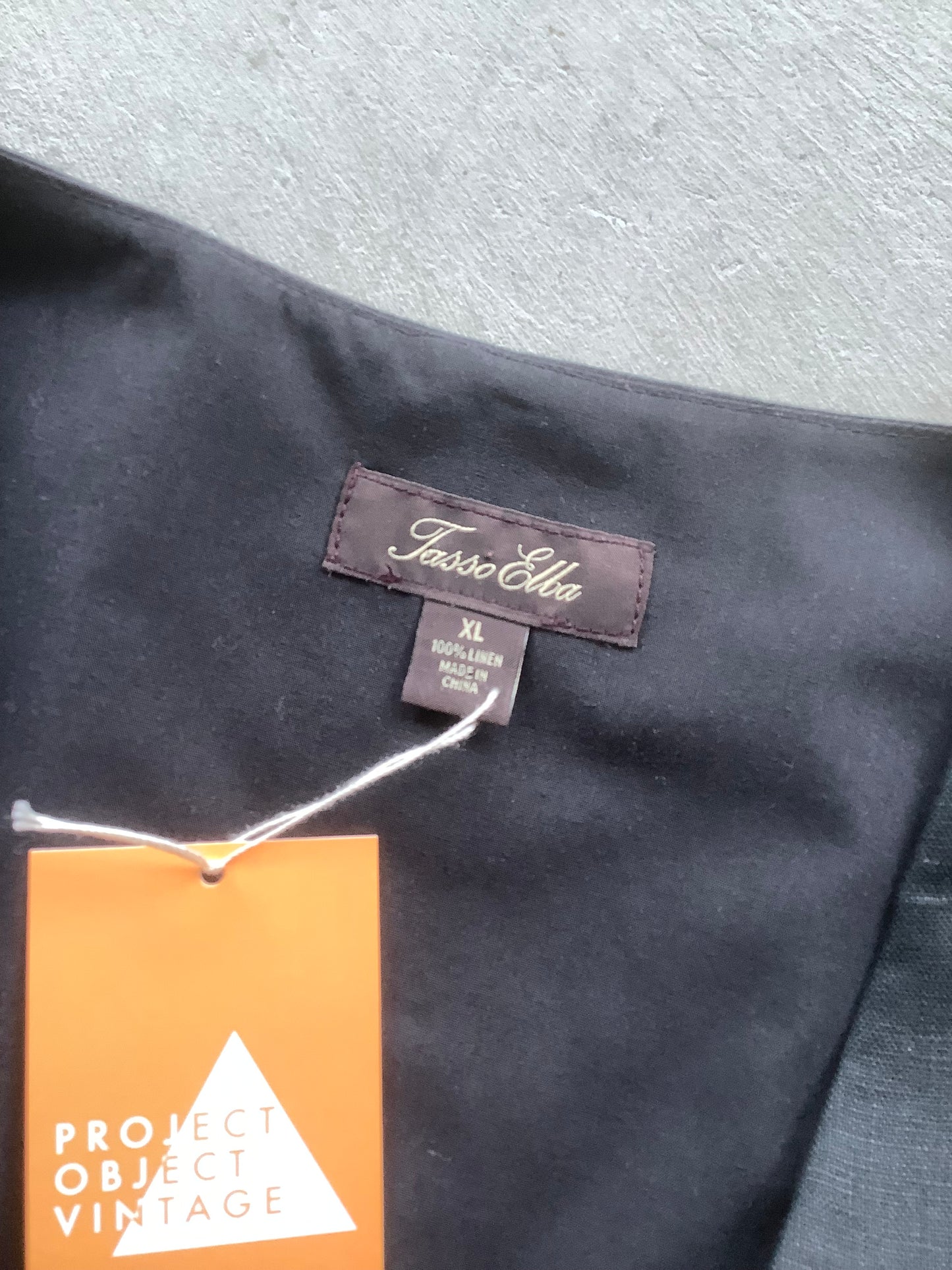 Black linen waistcoat vest