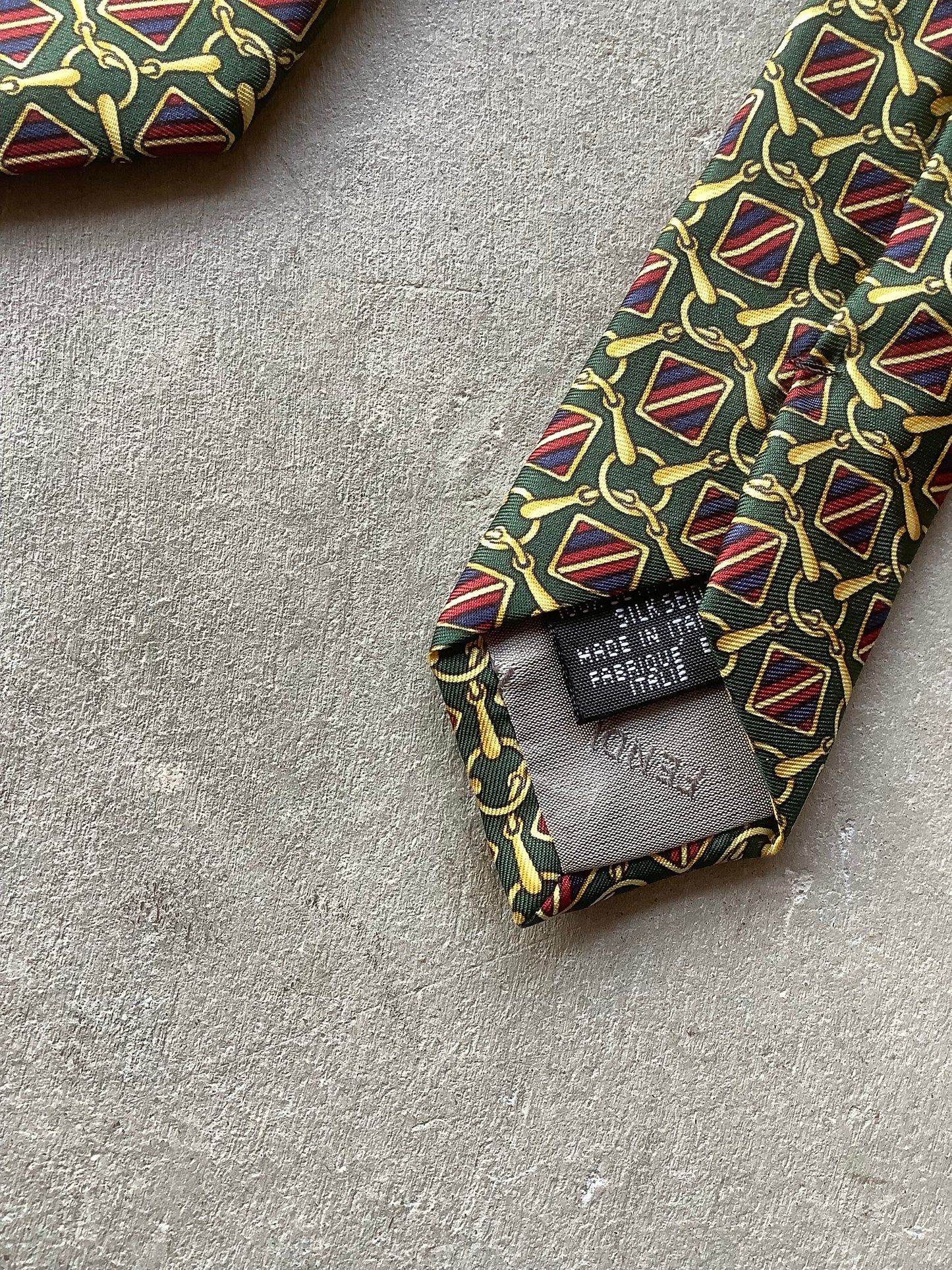 Green silk Fendi tie