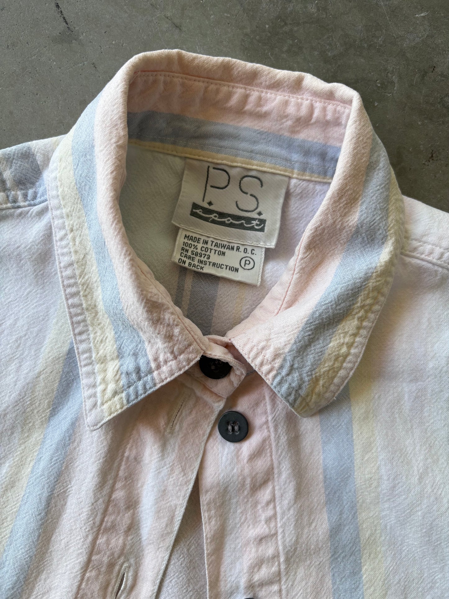 Pastel cropped button-down shirt