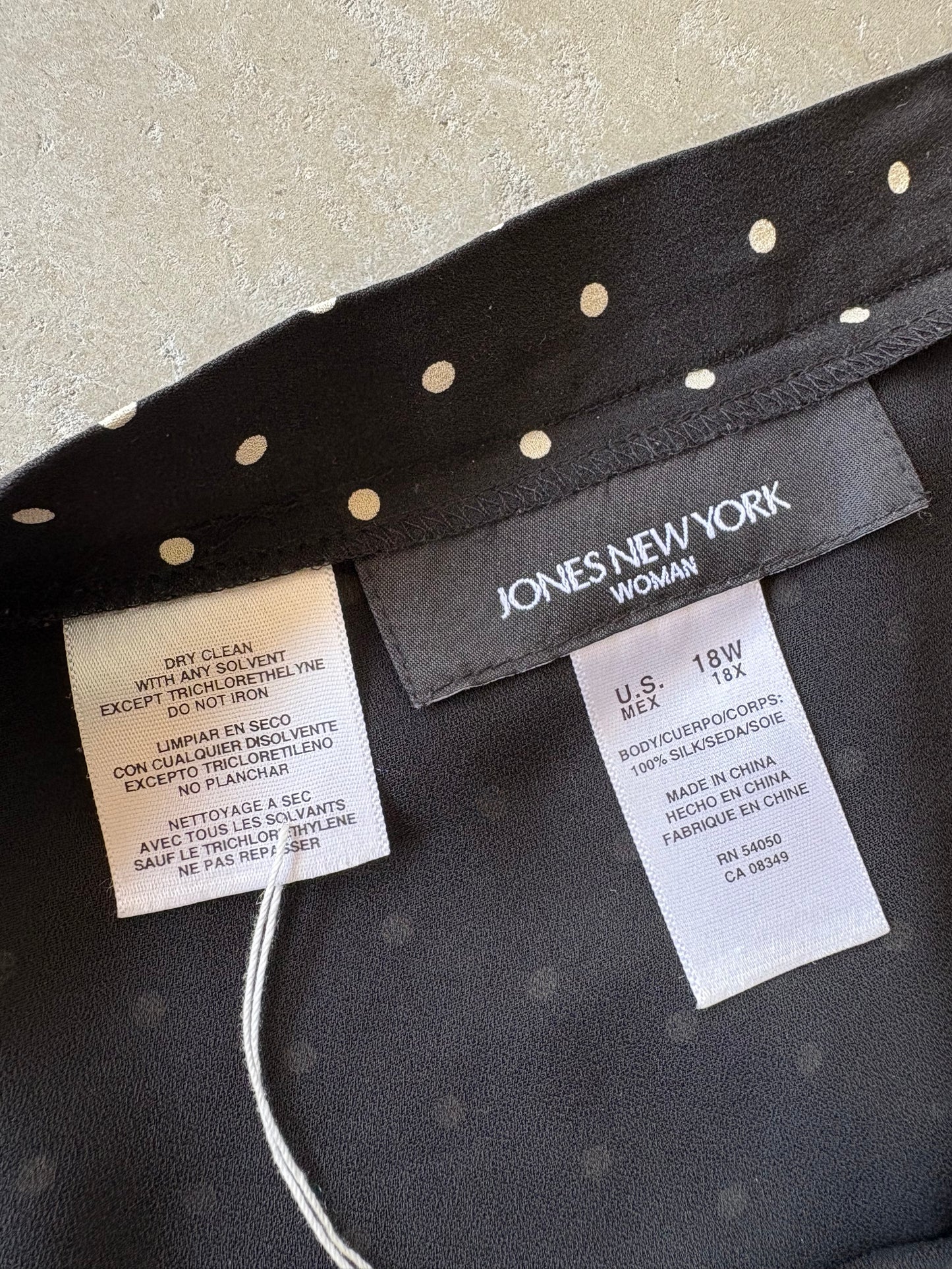 Black and white polka-dot silk maxi skirt