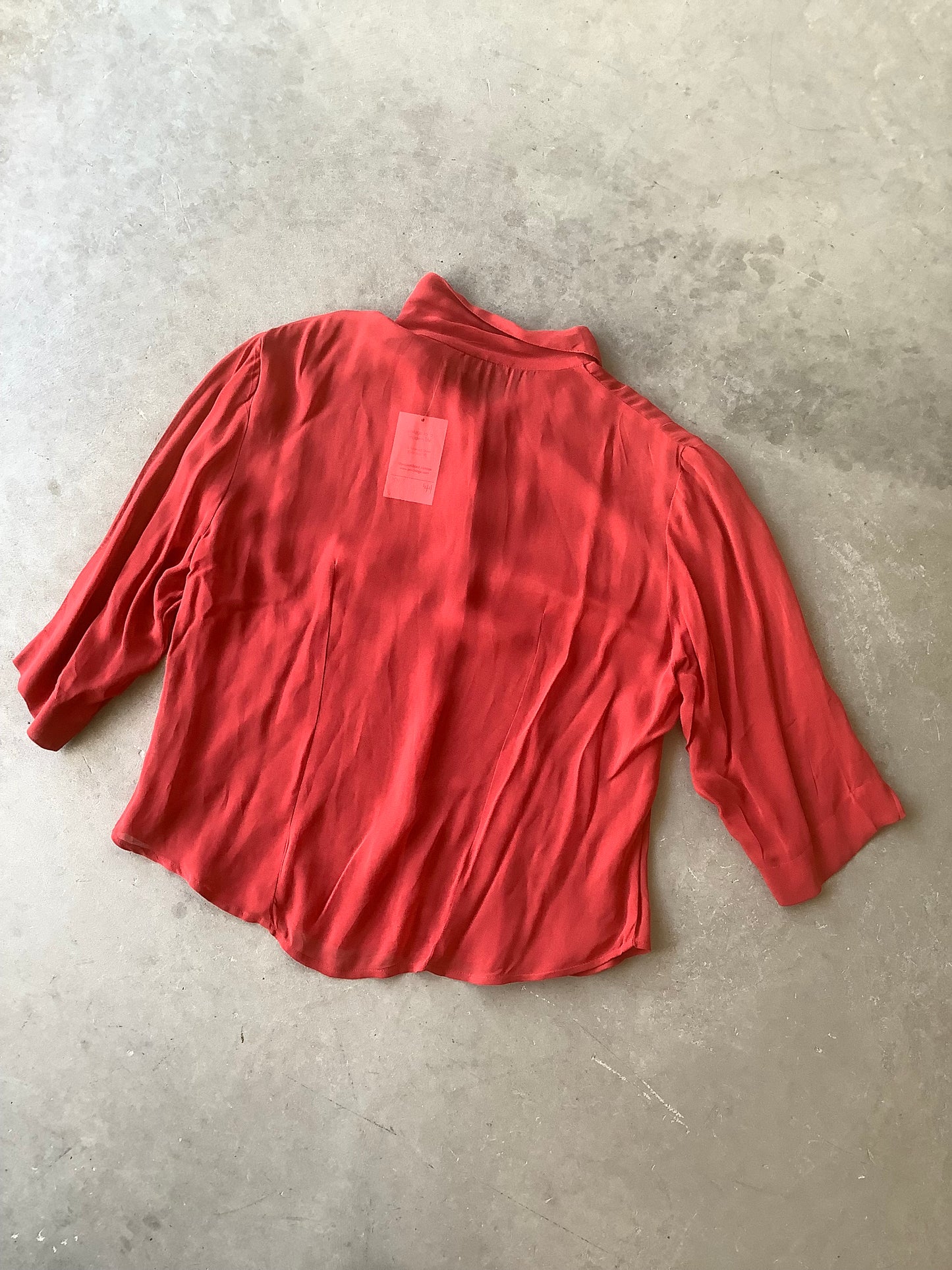 Sheer brick red blouse