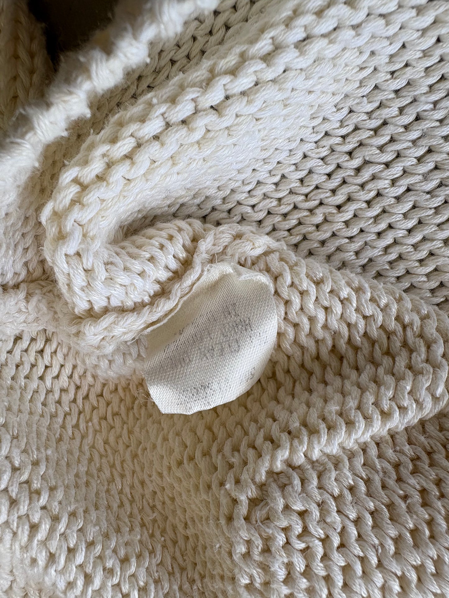 Cream knit boxy sweater