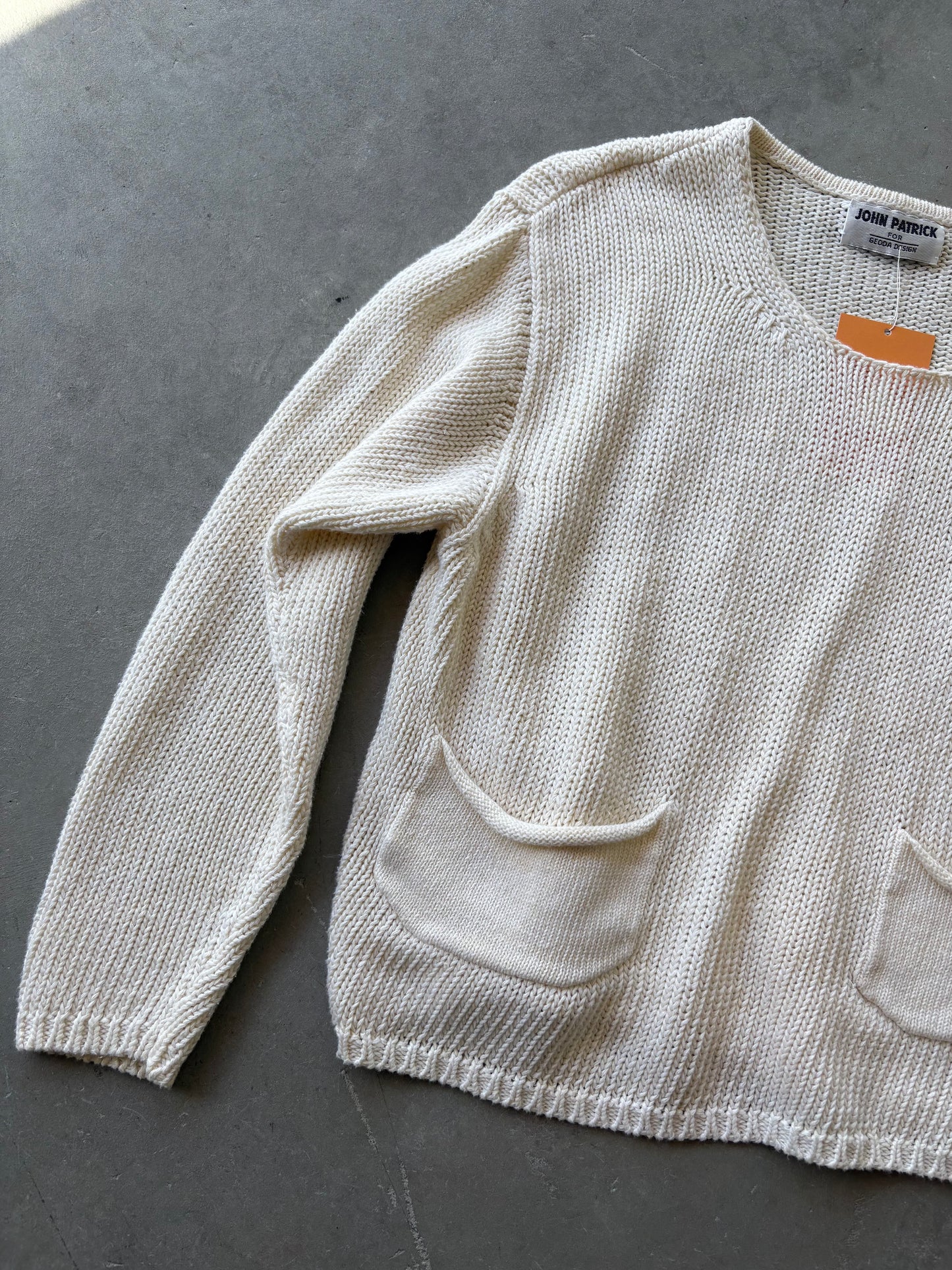 Cream knit boxy sweater