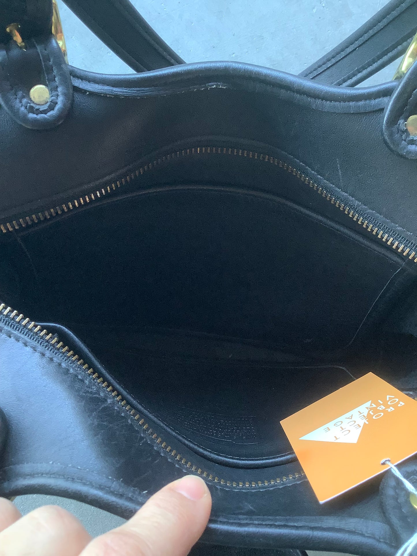 Black leather Coach Legacy Small Shopper