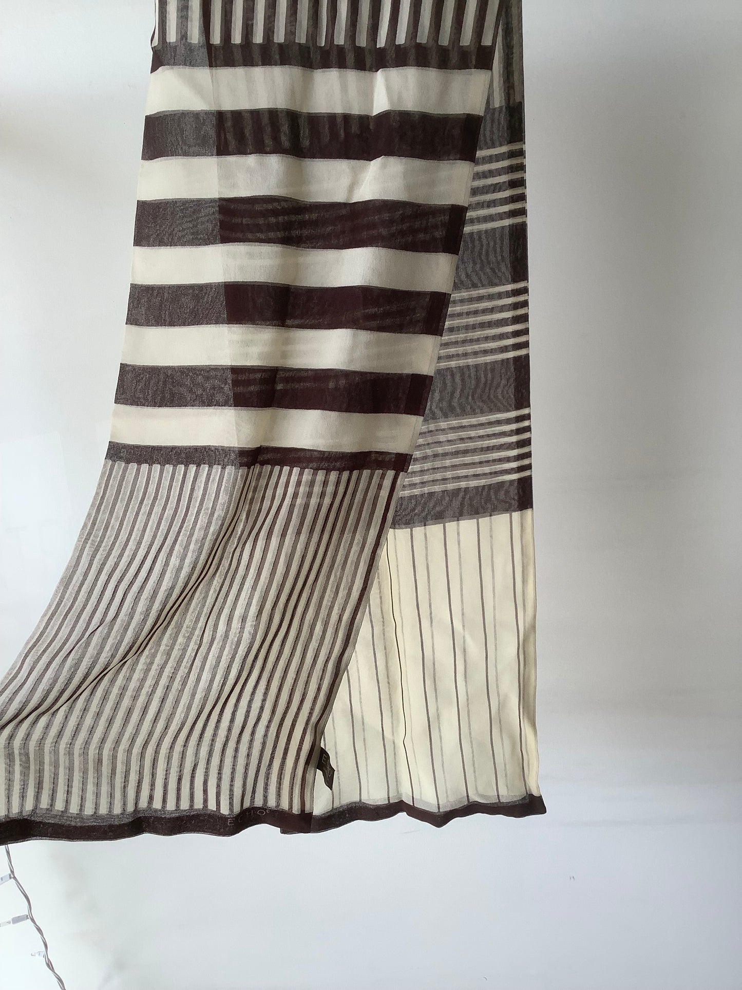 Chocolate silk long scarf