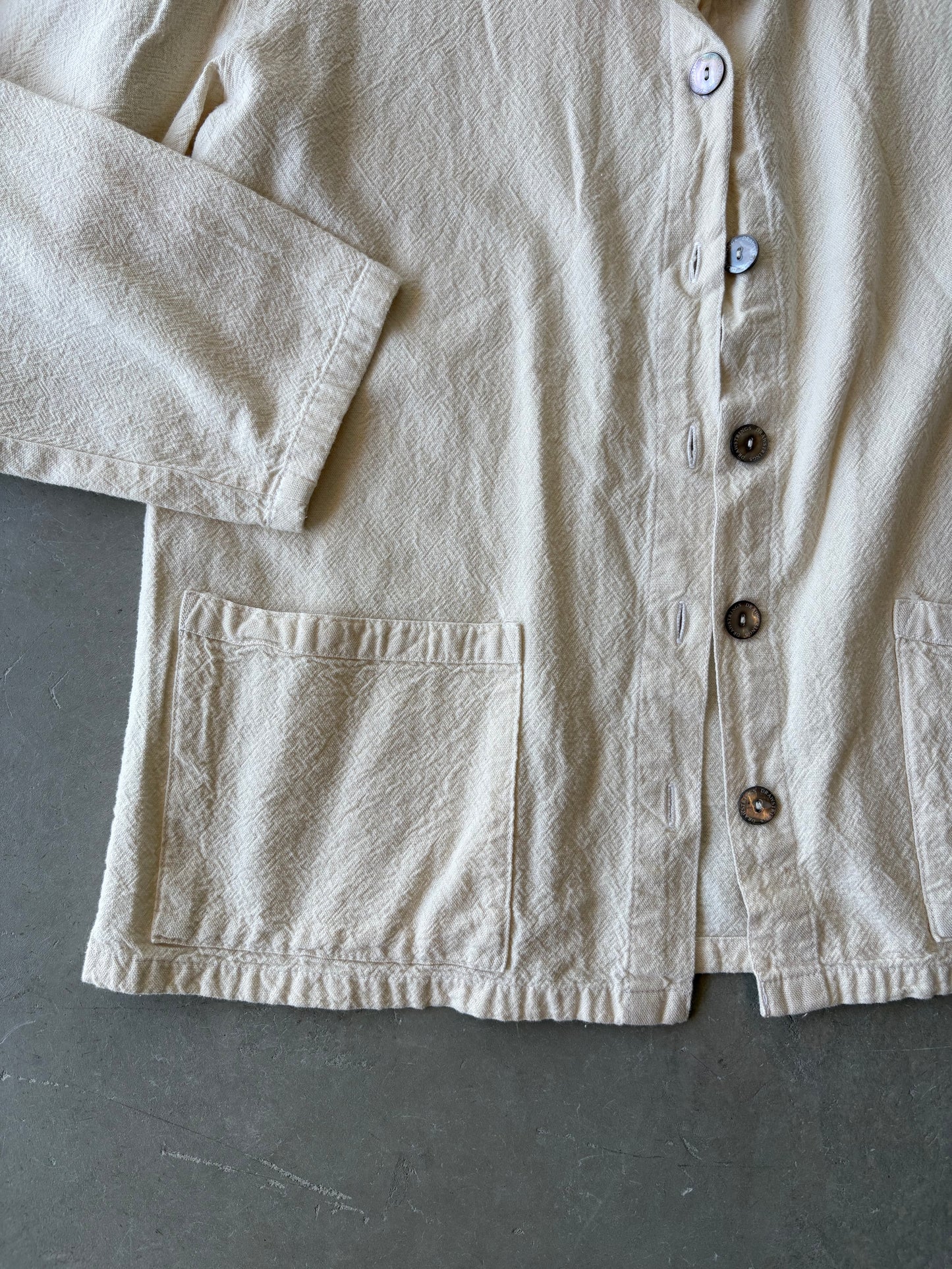 Cream cotton chore jacket