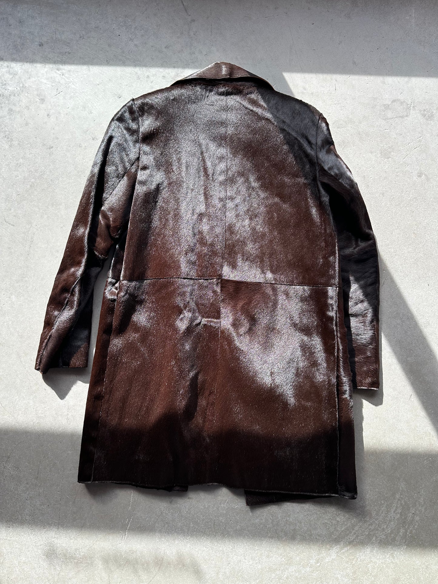 Dark Brown Pony Hair Kenneth Cole Jacket