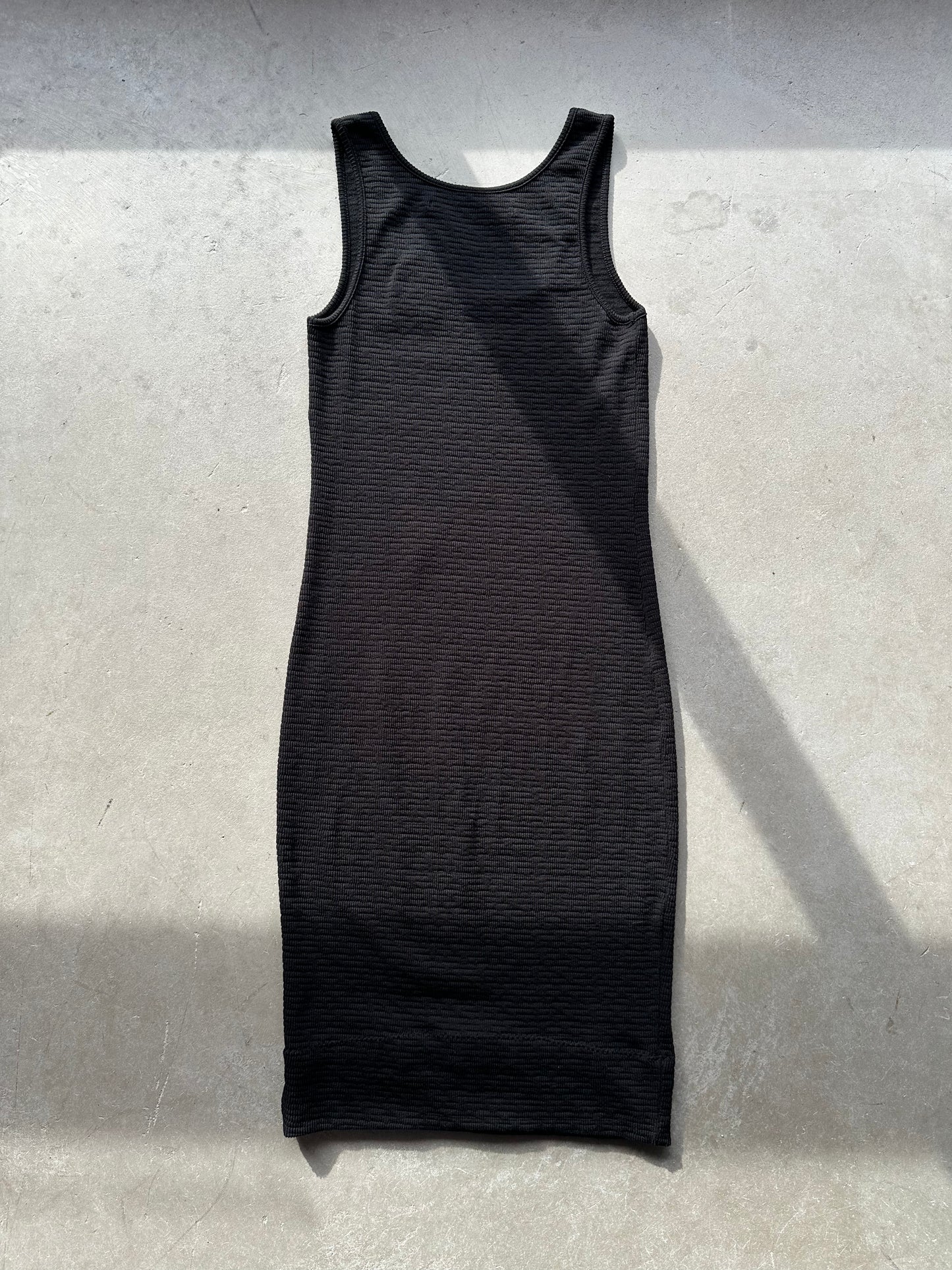 Black Textured Knit Tank Dress New With Tags