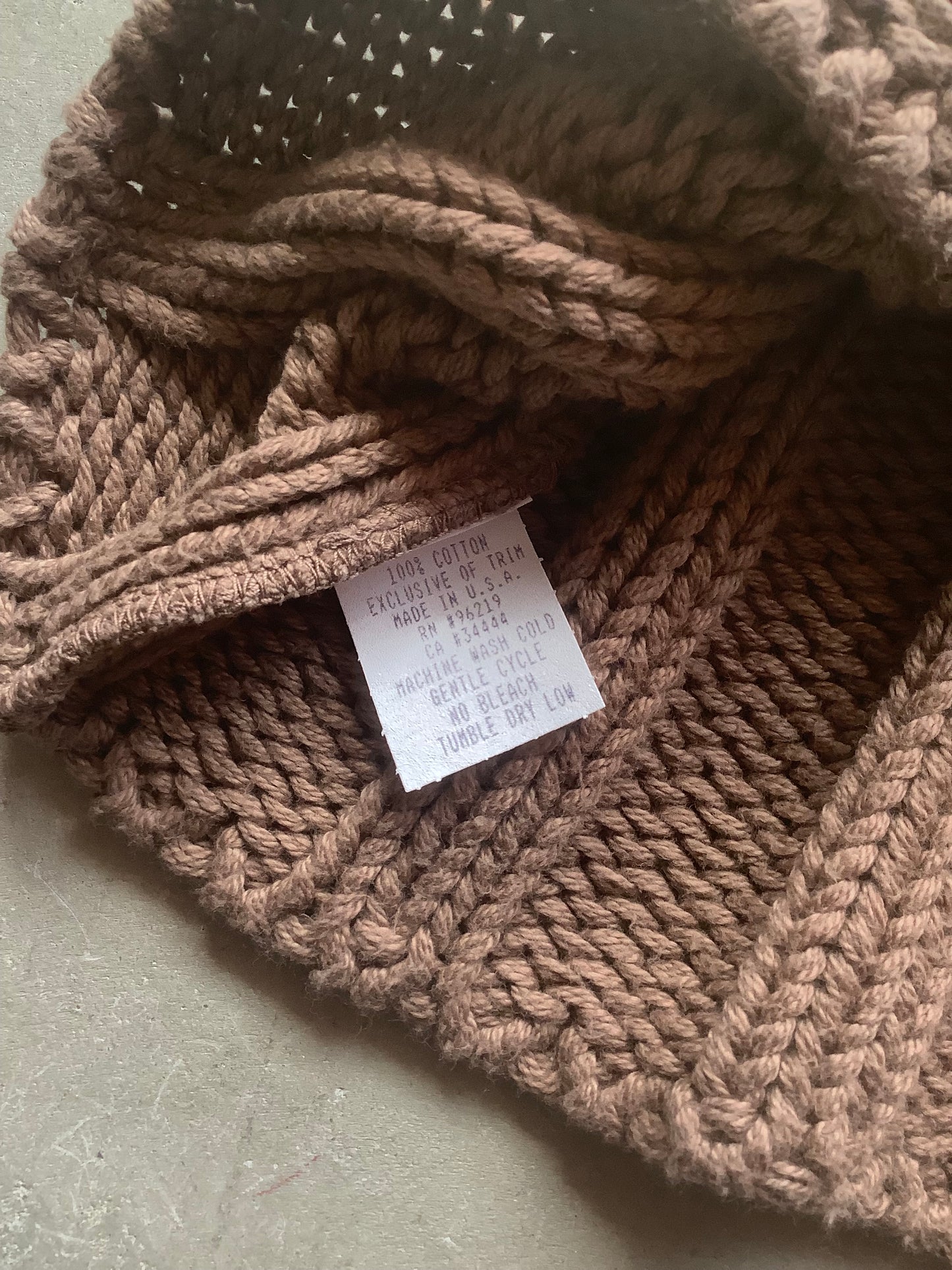 Brown cotton sweater vest