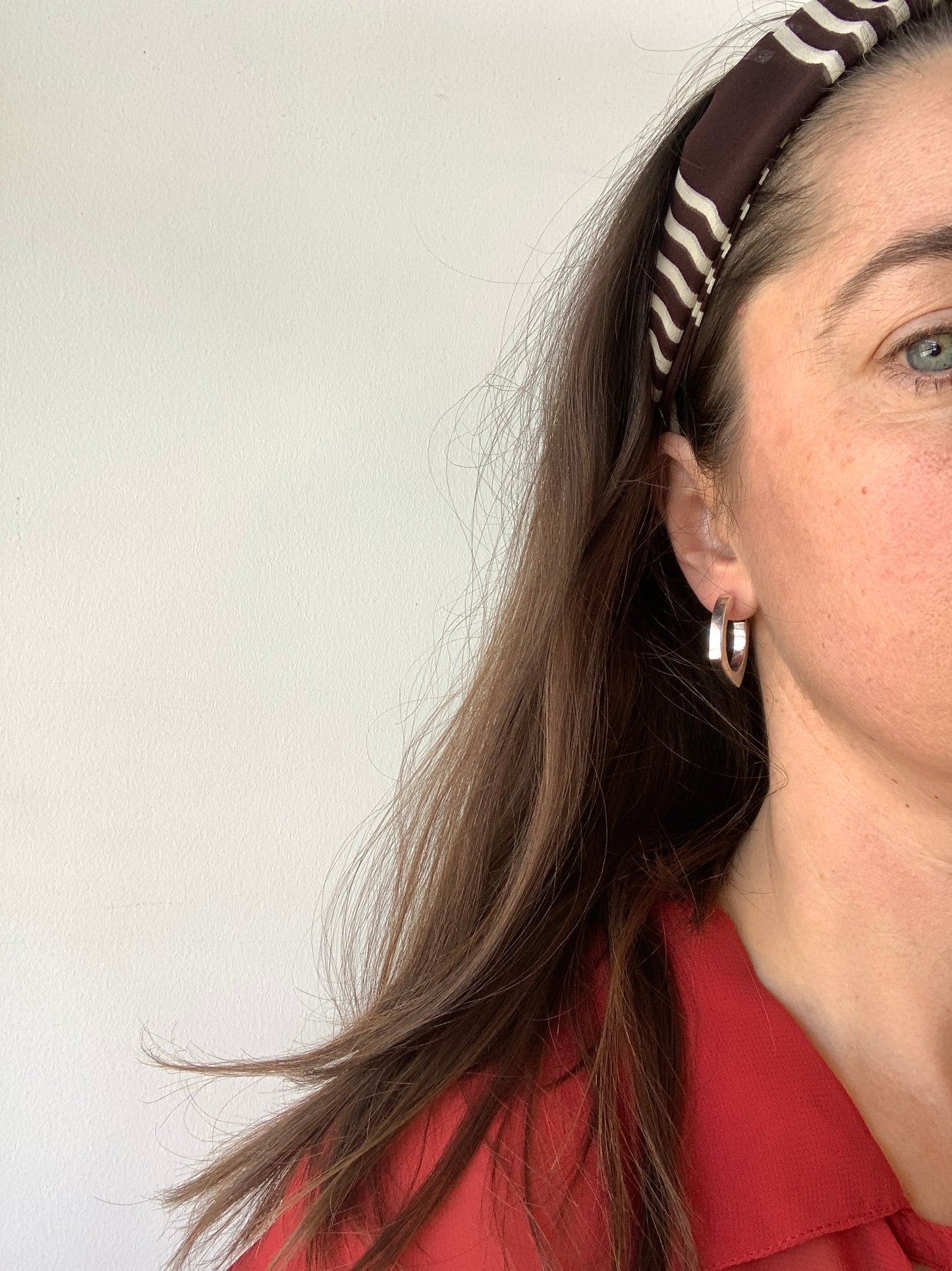 Sterling silver flat bottomed hoops