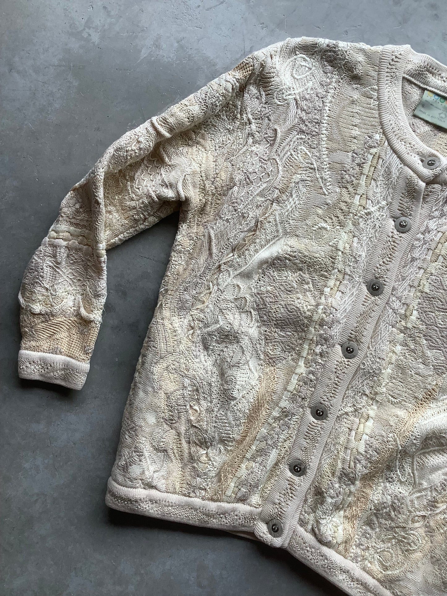 Neutral Coogi cotton cardigan