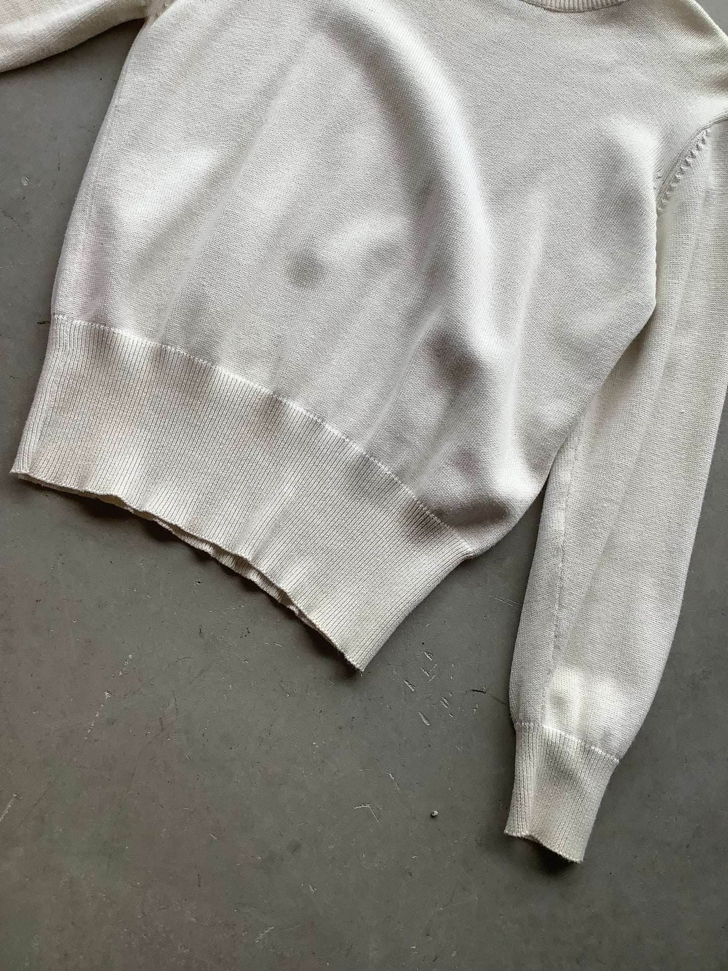 Thin White cotton sweater