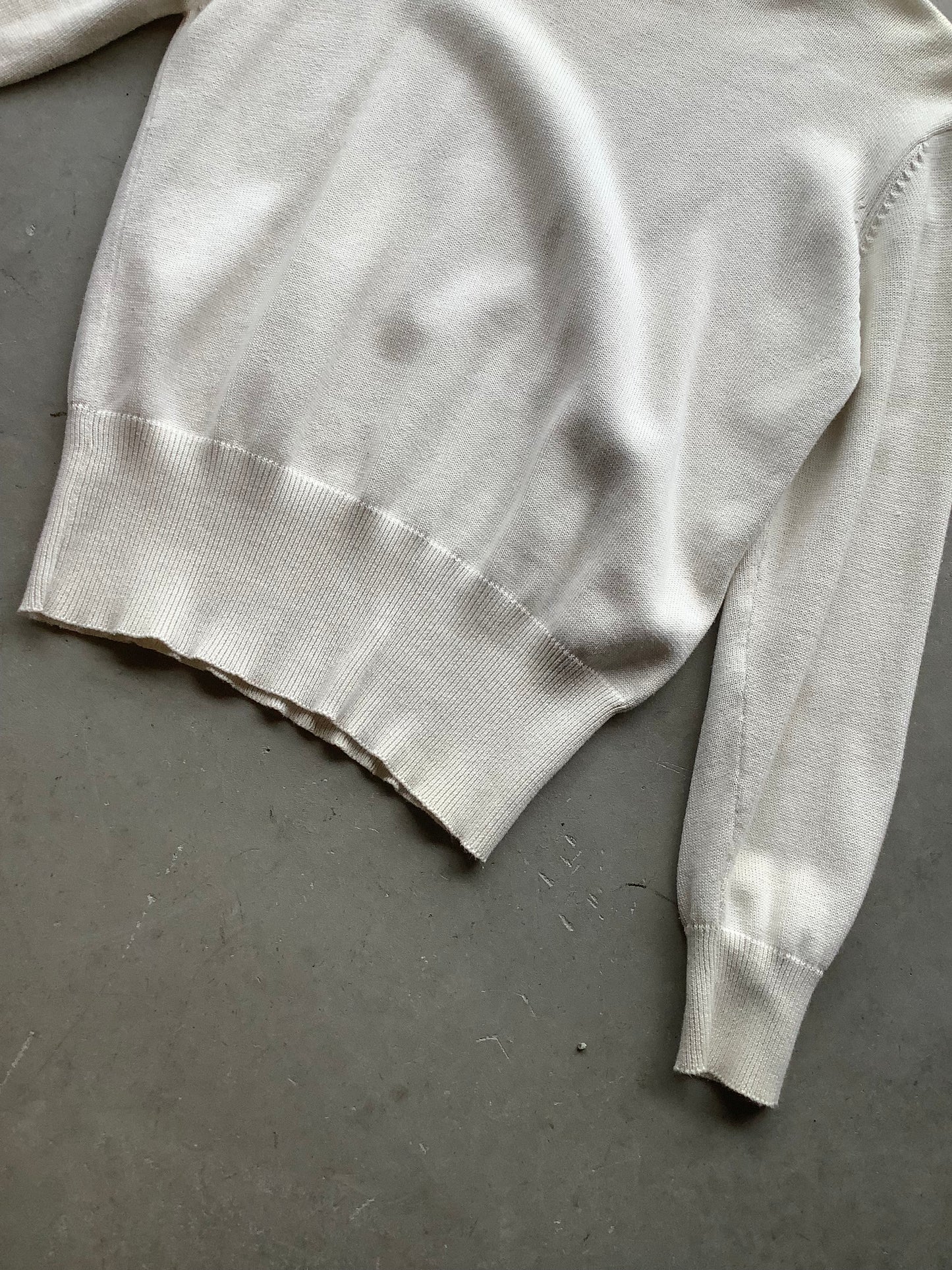 Thin White cotton sweater