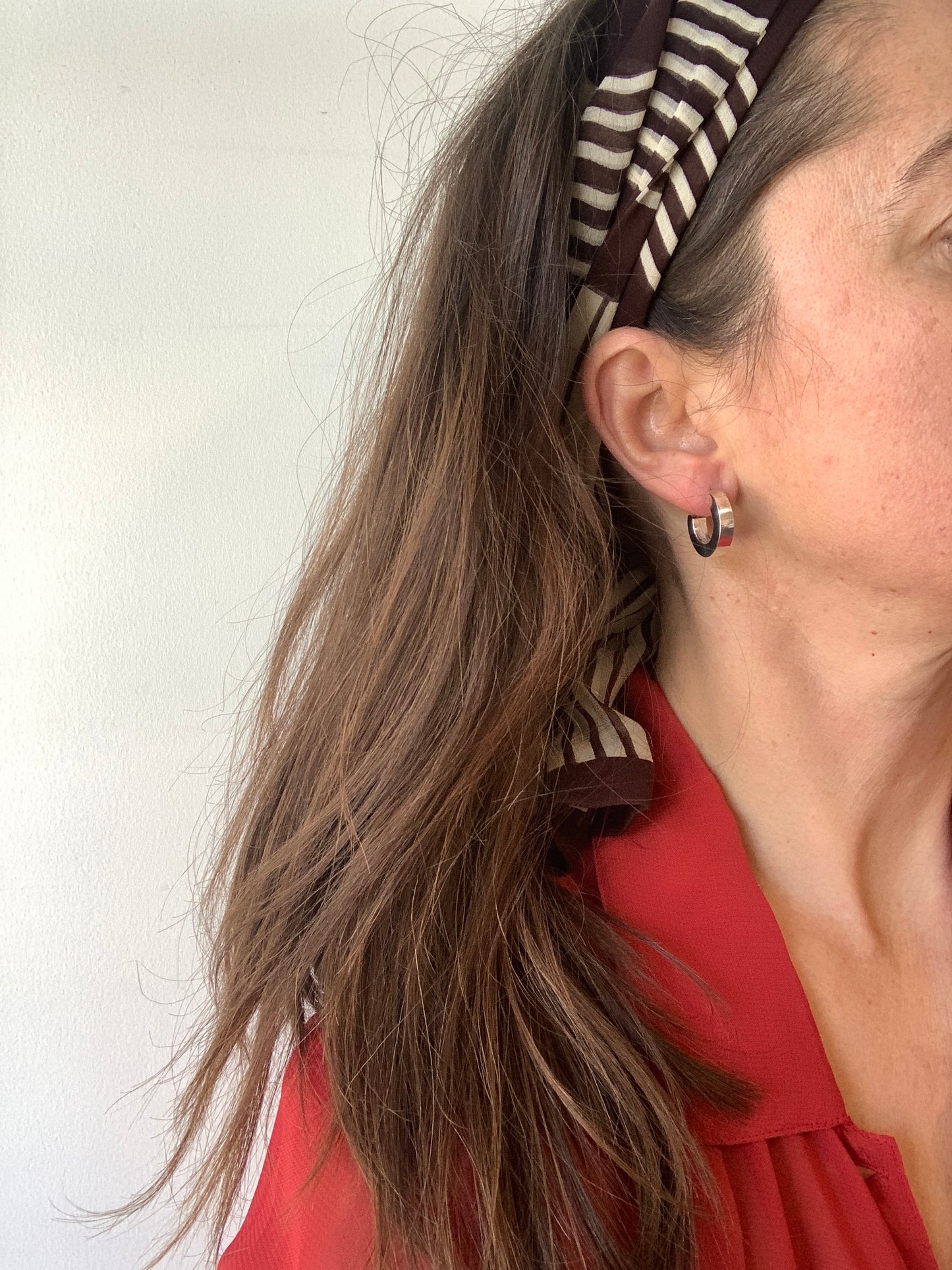 Chunky sterling silver hoops