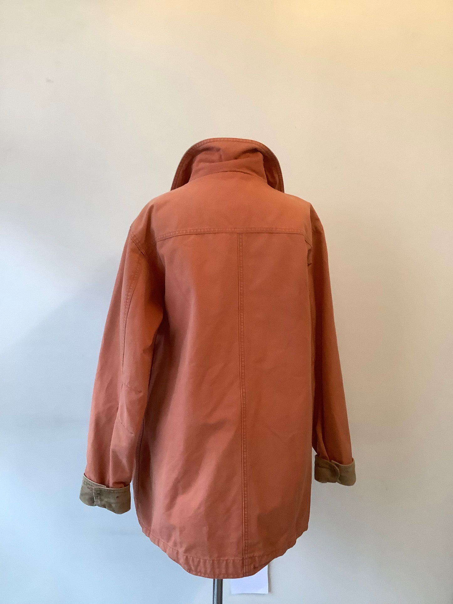 Orange Canvas LL Bean chore coat
