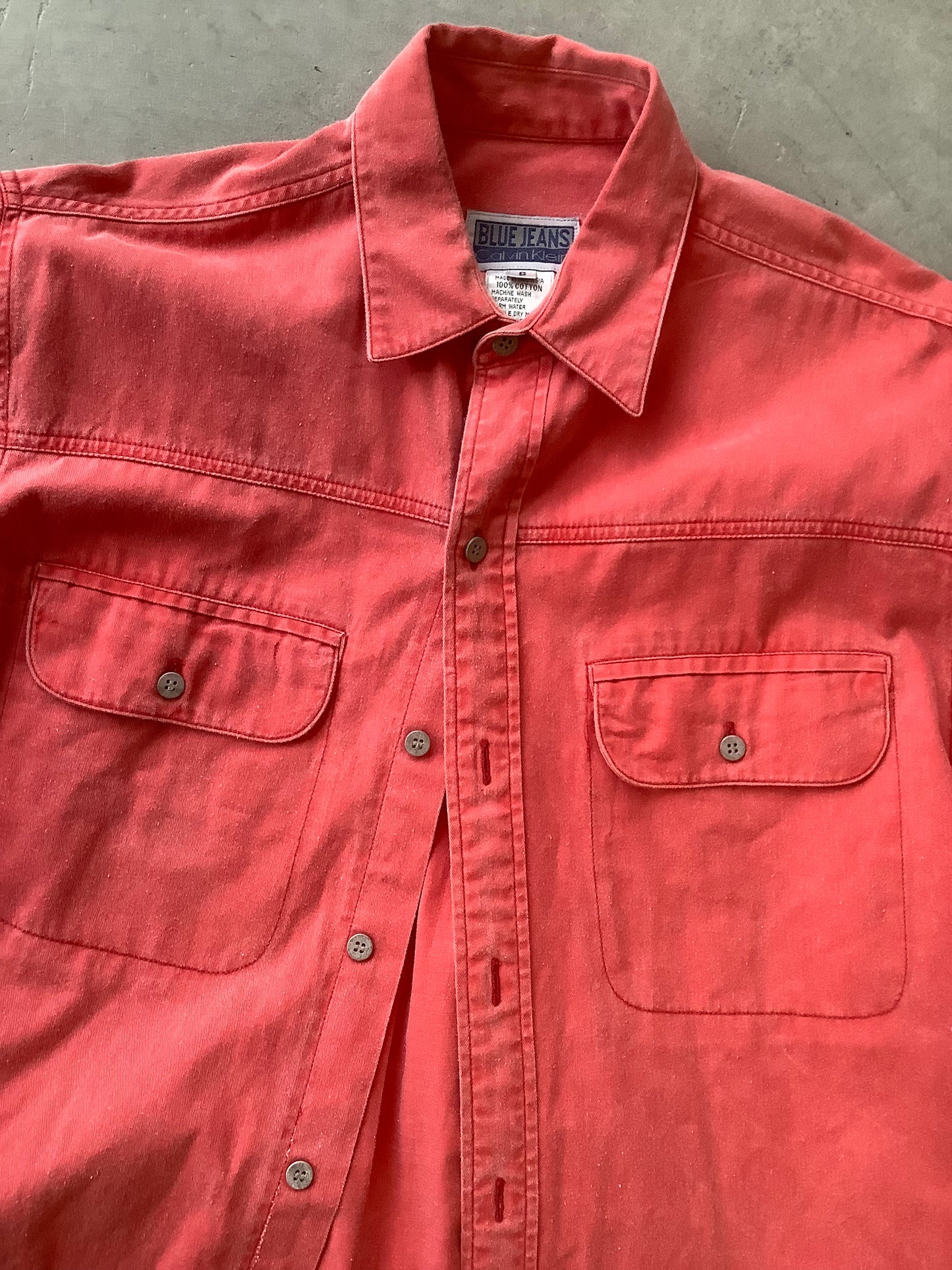 Red work shirt