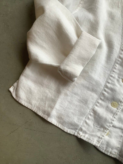 Boxy White linen shirt