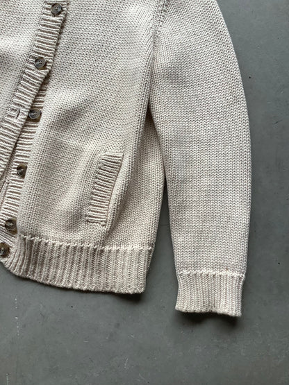 Heavy weight tan cotton cardigan