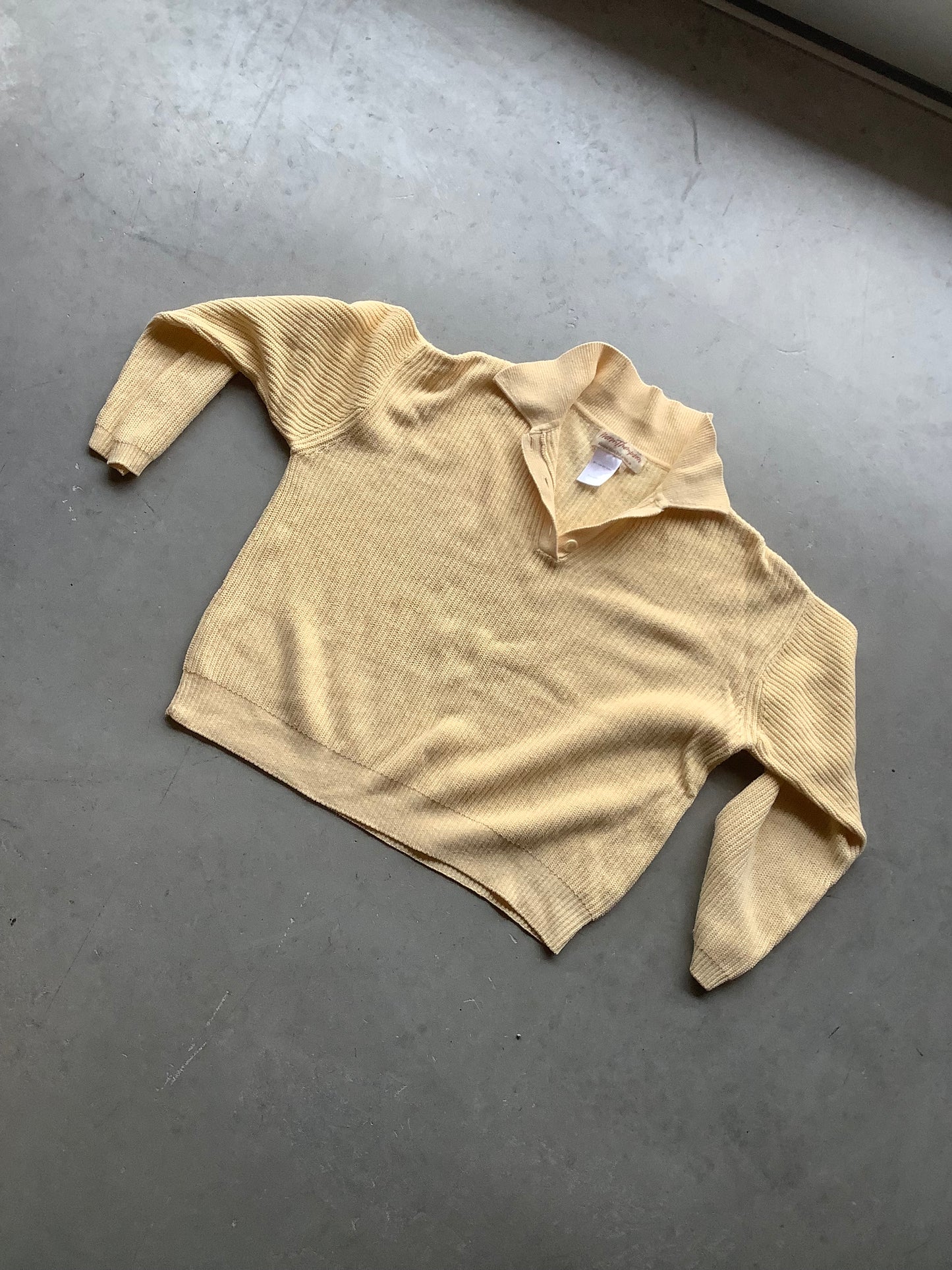 Butter yellow linen sweater