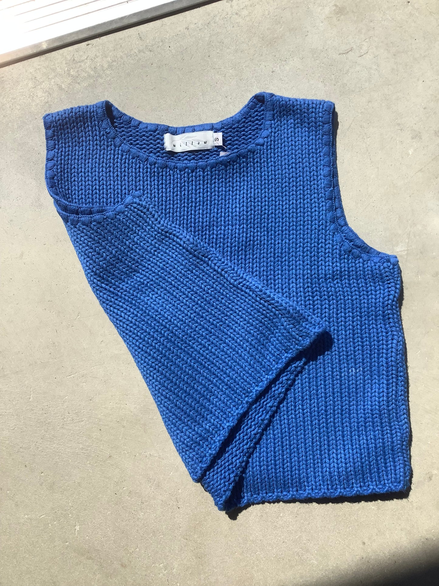 Cobalt cotton knit tank