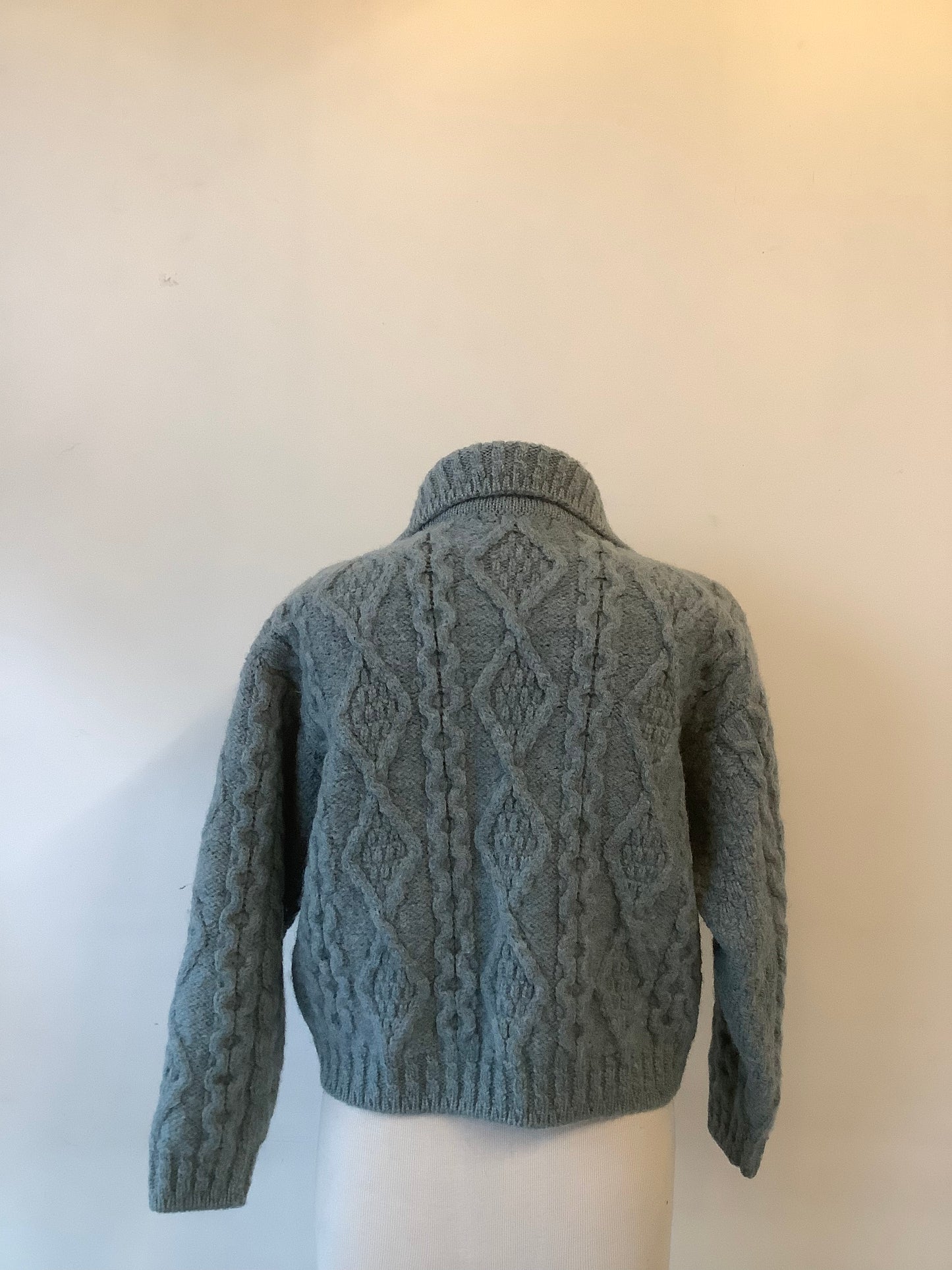 Sea foam fisherman cardigan