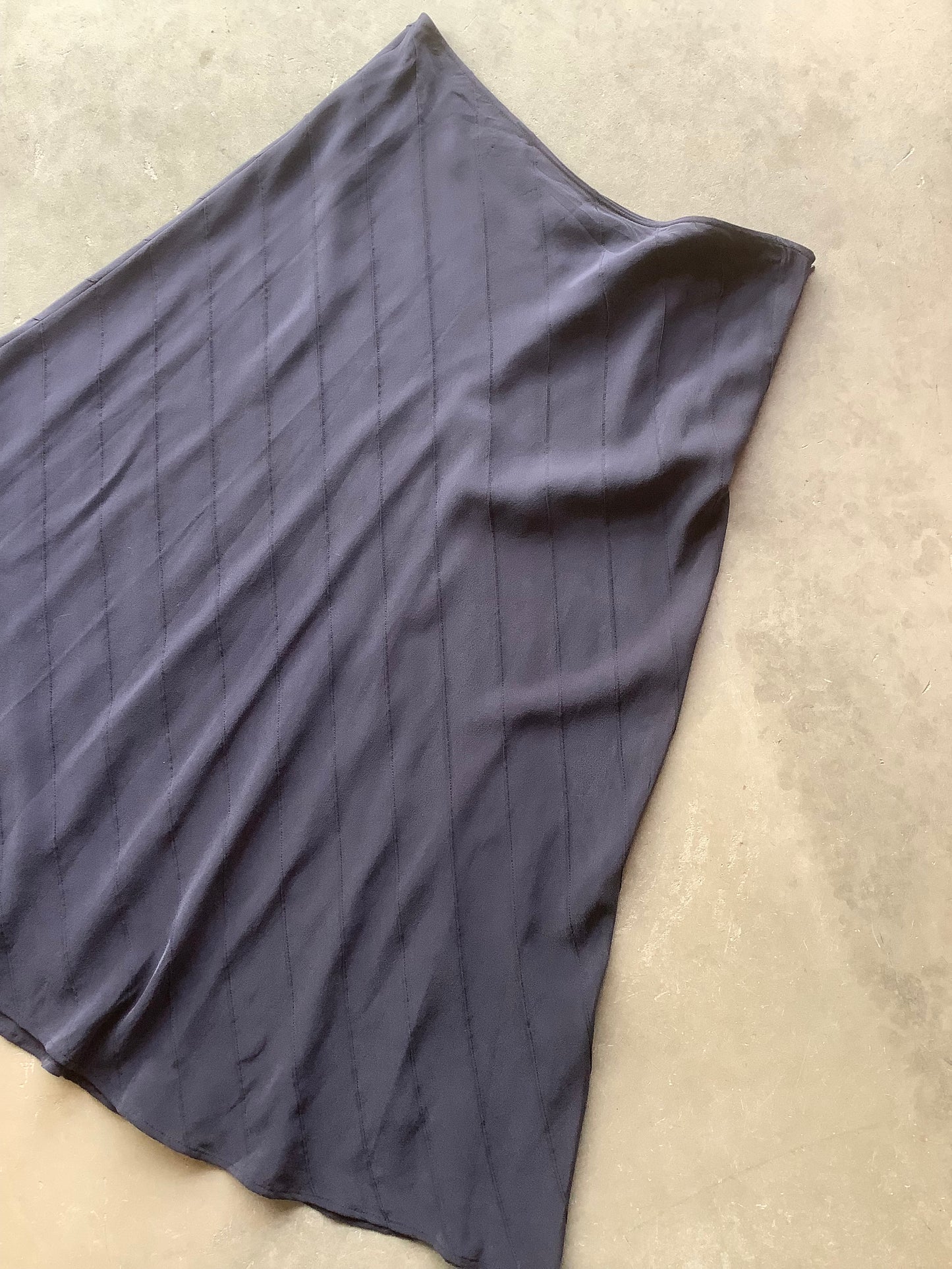 Silk navy maxi skirt