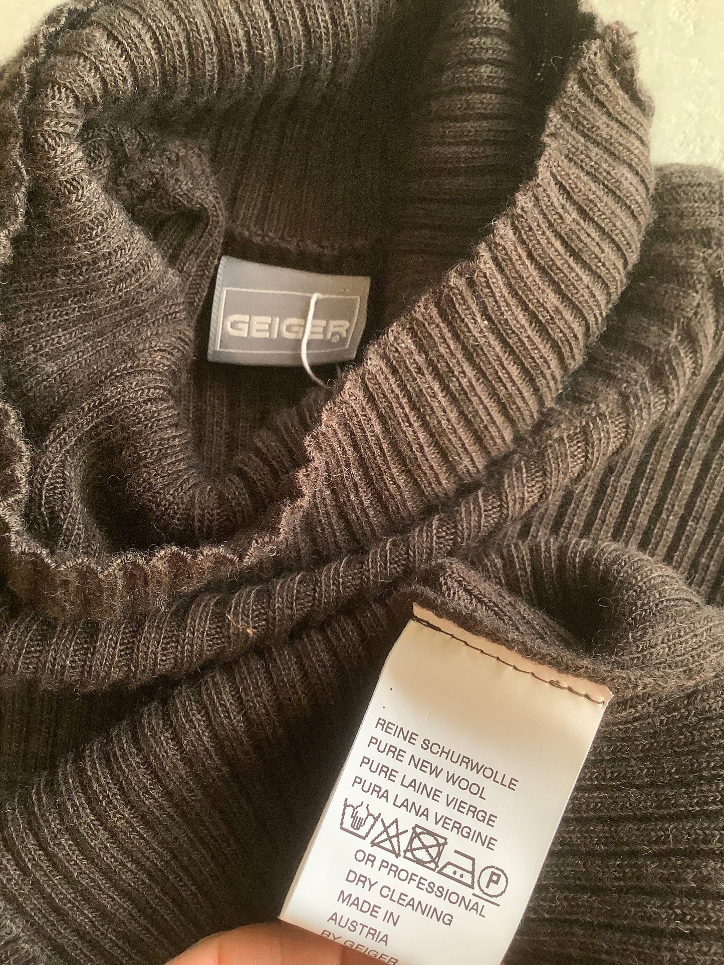 Chocolate merino wool turtleneck