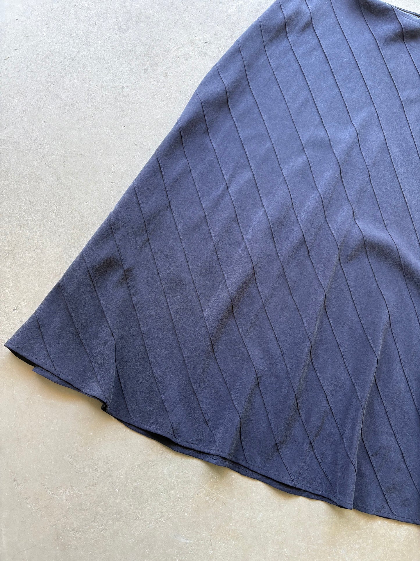 Silk navy maxi skirt