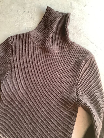 Chocolate merino wool turtleneck