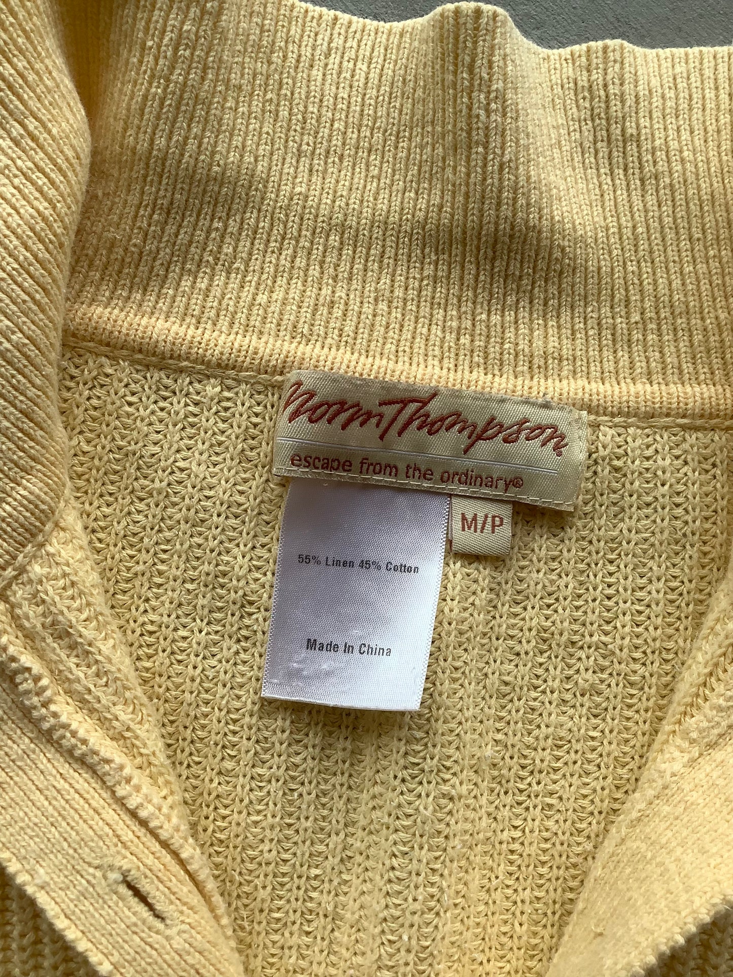 Butter yellow linen sweater