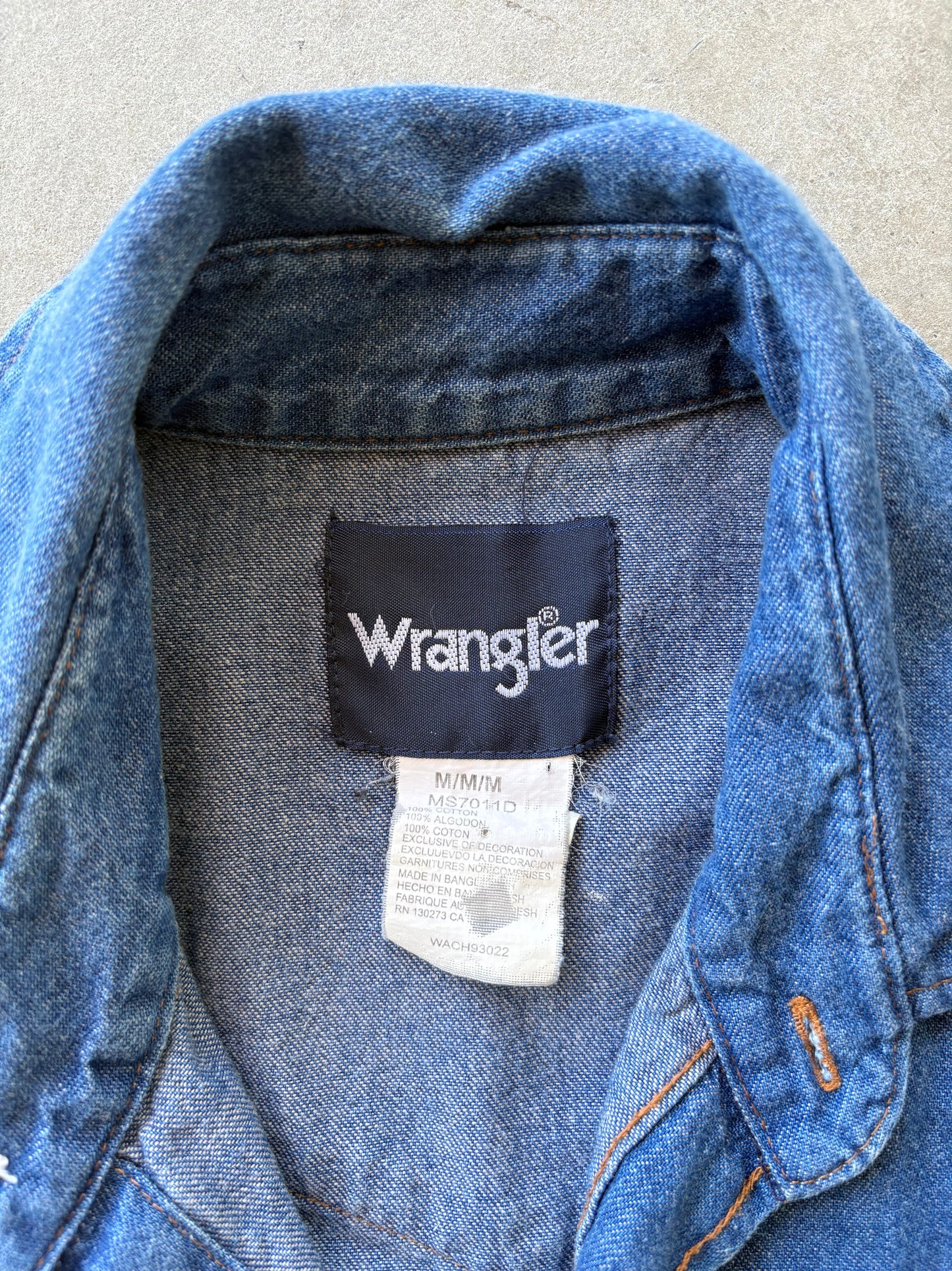 Denim Western pearl snap shirt