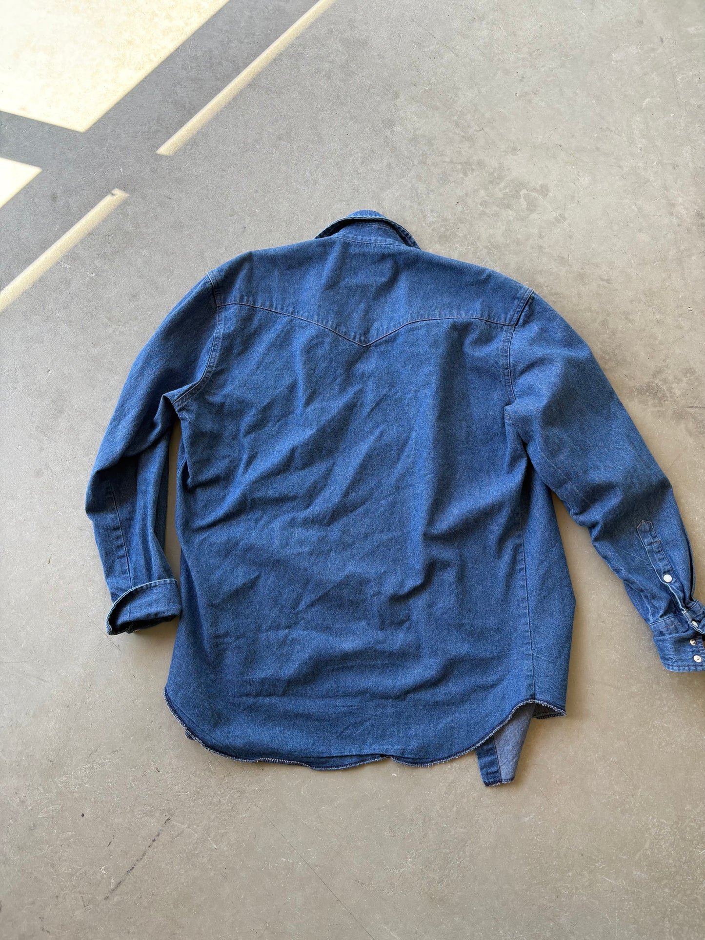 Denim Western pearl snap shirt