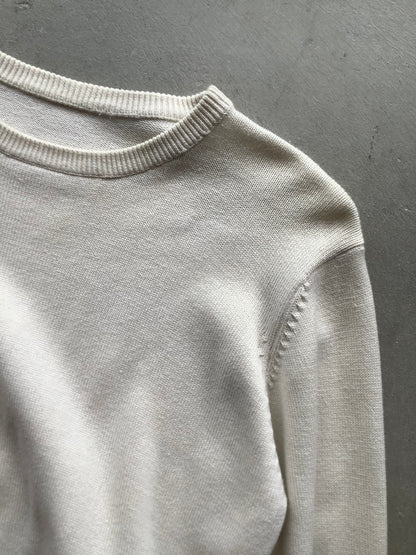 Thin White cotton sweater