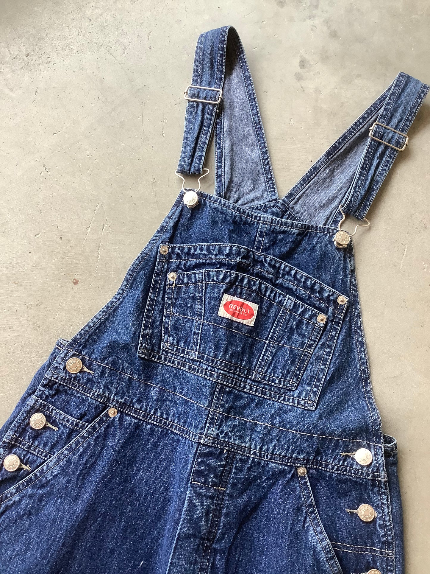 90s overalls with ribbon detail