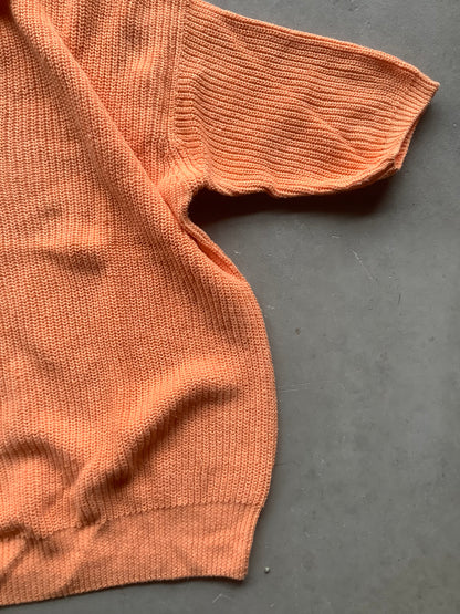 Cantaloupe polo short sleeve sweater