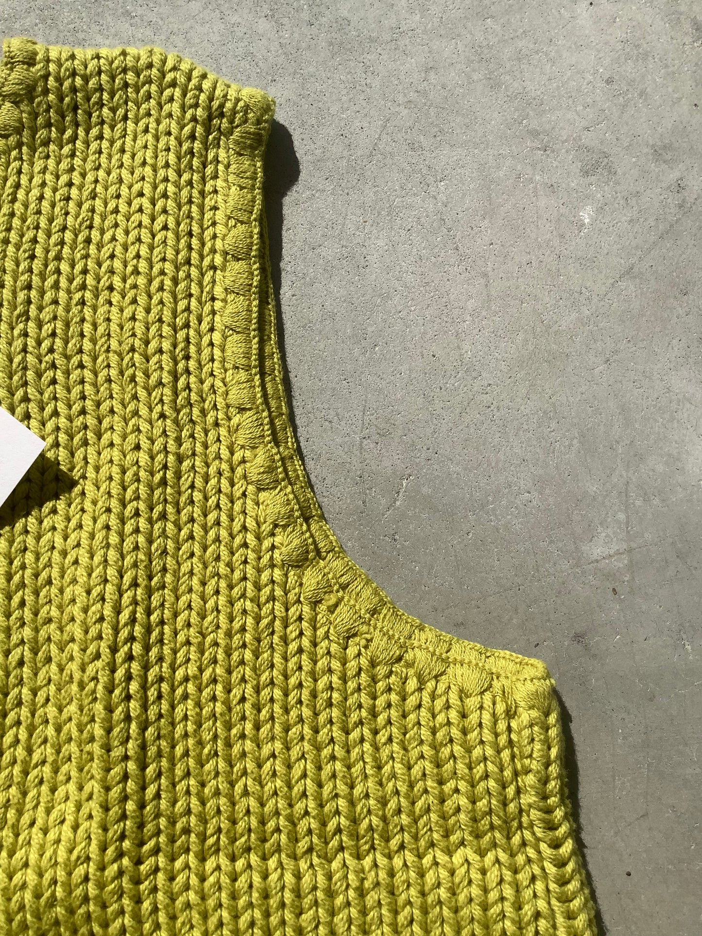 Chartreuse cotton knit tank