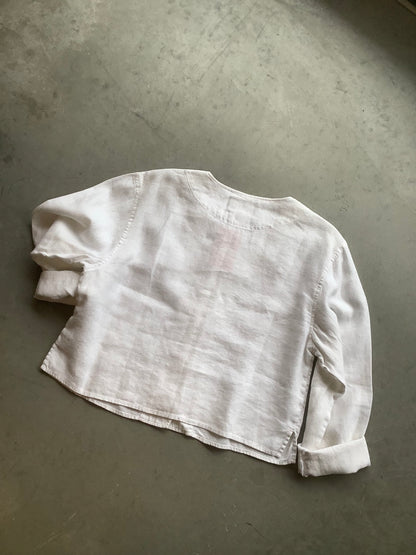 Boxy White linen shirt