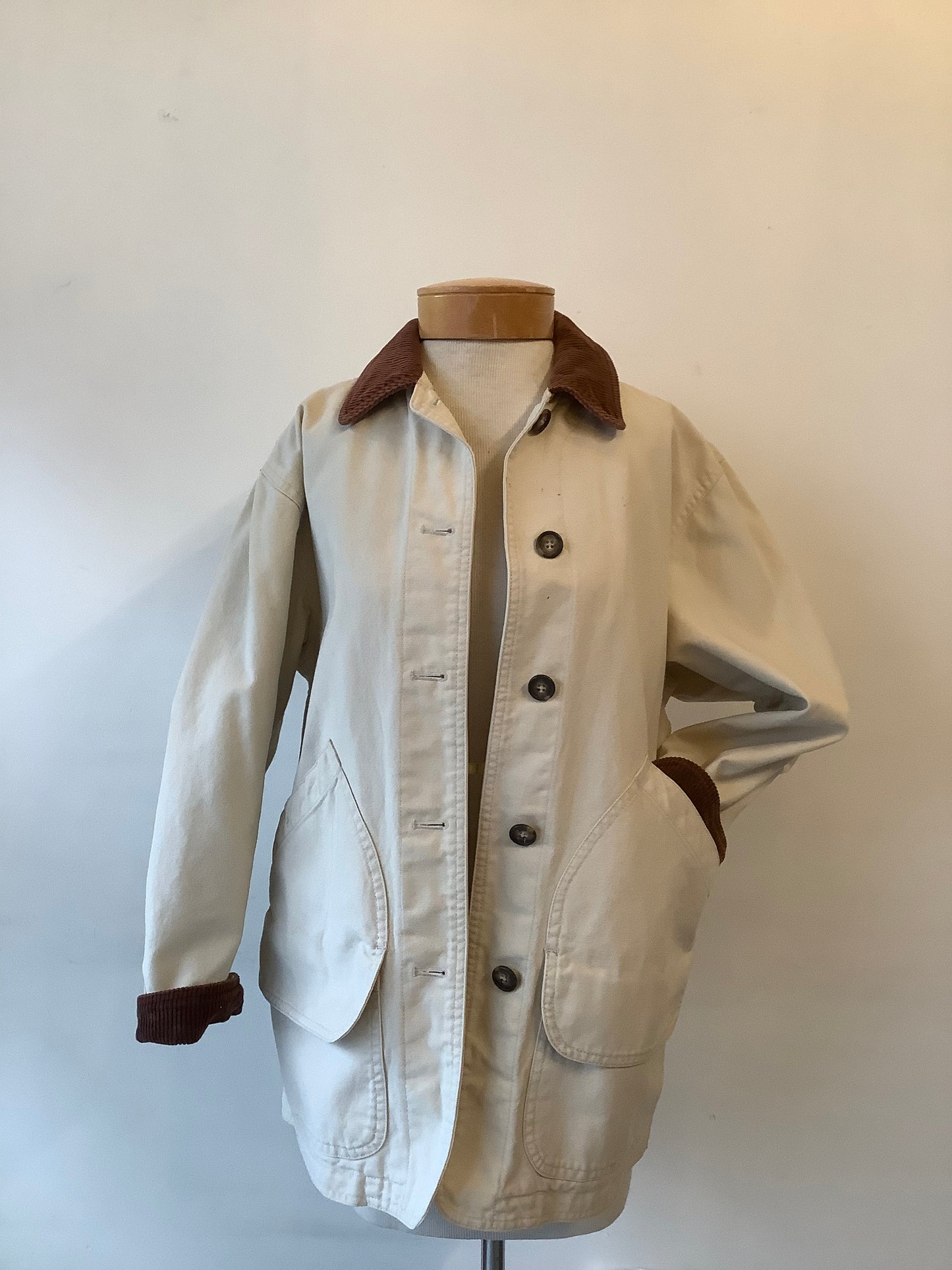 Cream chore coat