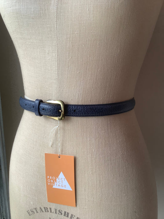 Blue leather Longchamp belt
