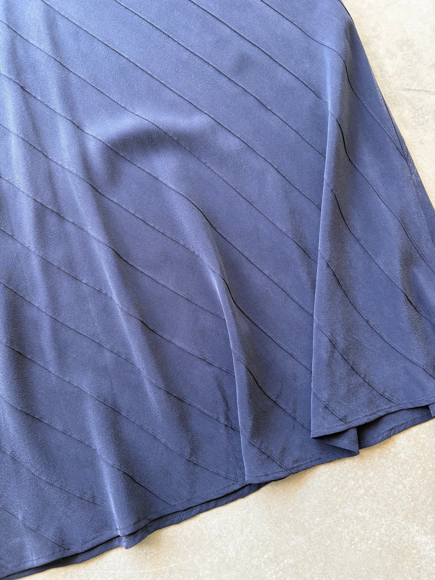 Silk navy maxi skirt